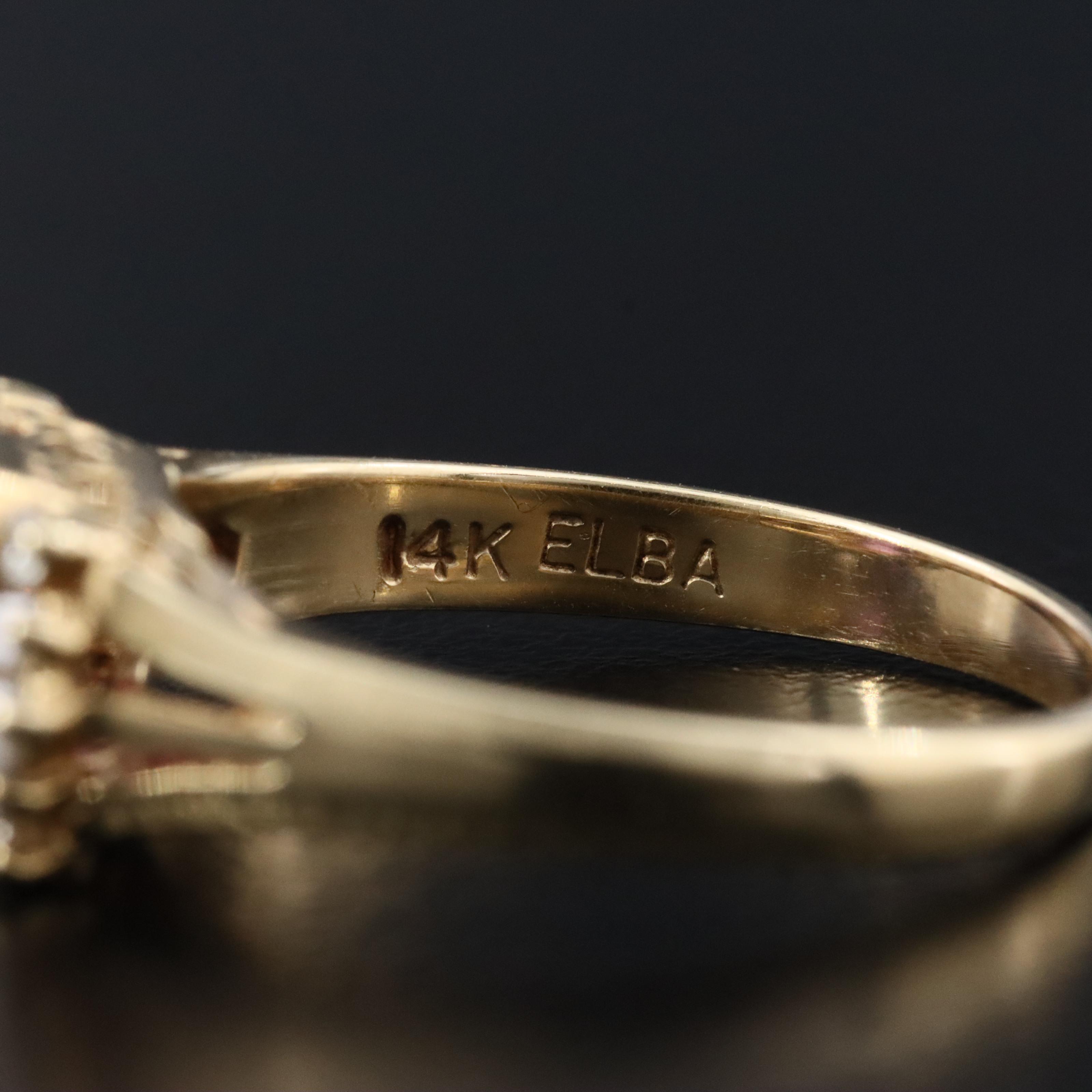 14K Amethyst and Diamond Ring