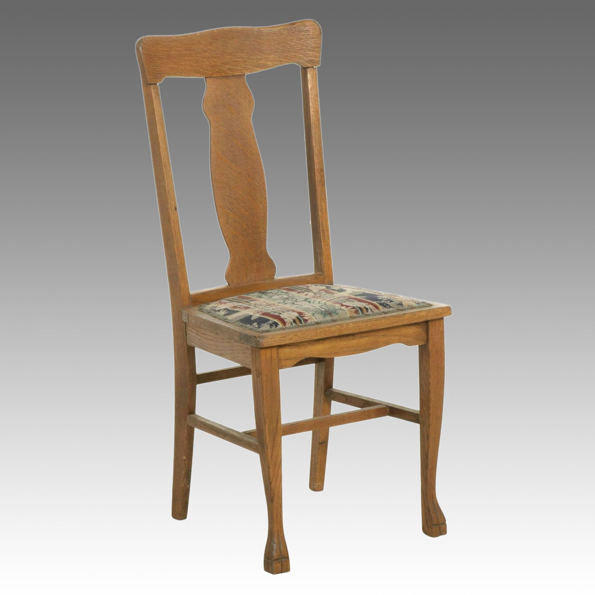 Quartersawn Oak Side Chair, Early 20th Century