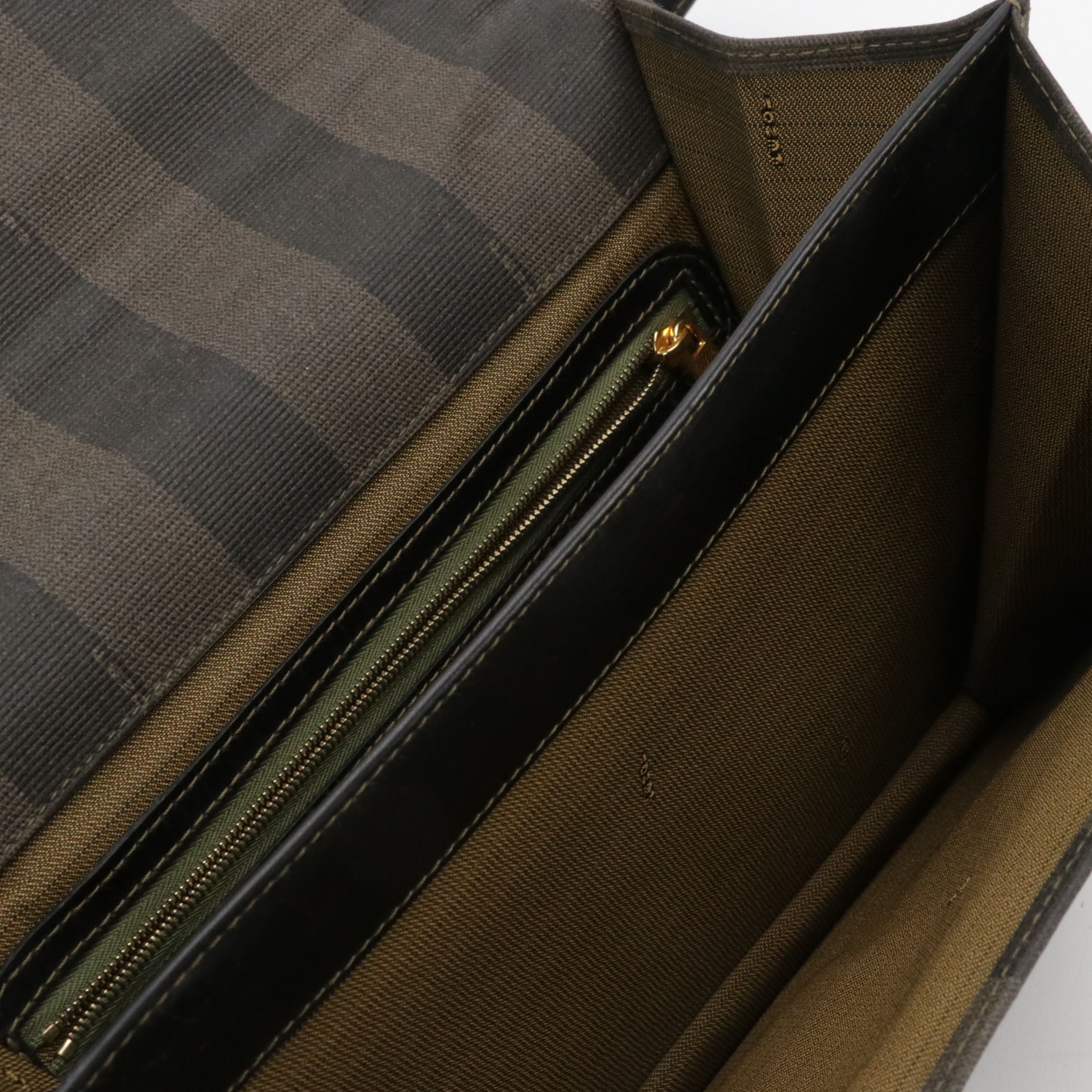 Fendi Envelope Flap Shoulder Bag in Pequin Canvas