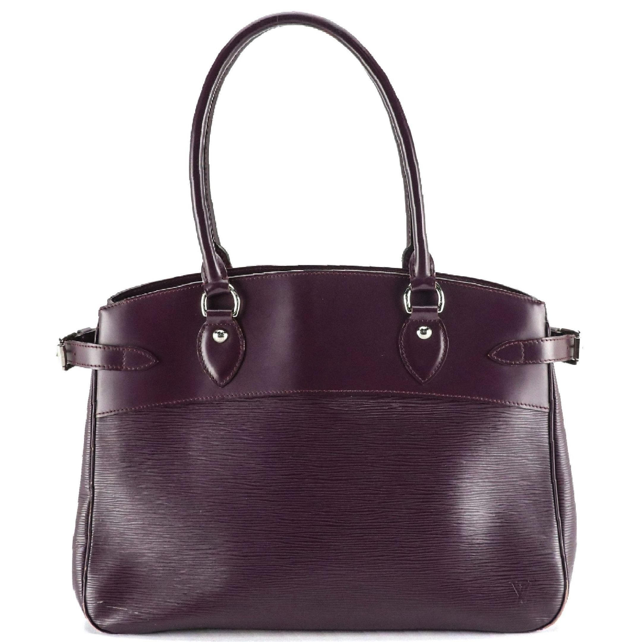 Louis Vuitton Passy GM Shoulder Bag in Cassis Epi and Smooth Leather