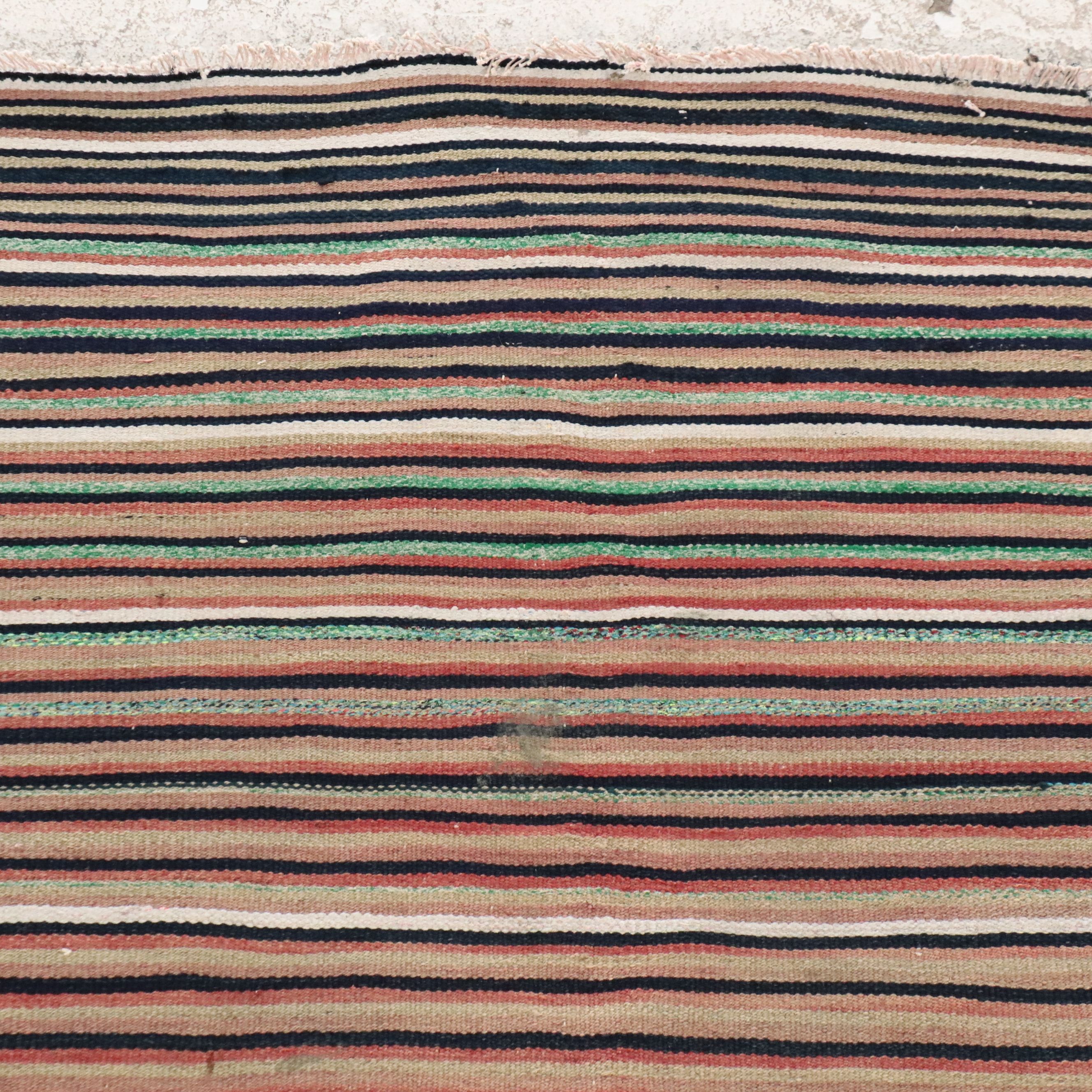 4'7 x 8'4 Handwoven Turkish Striped Area Rug