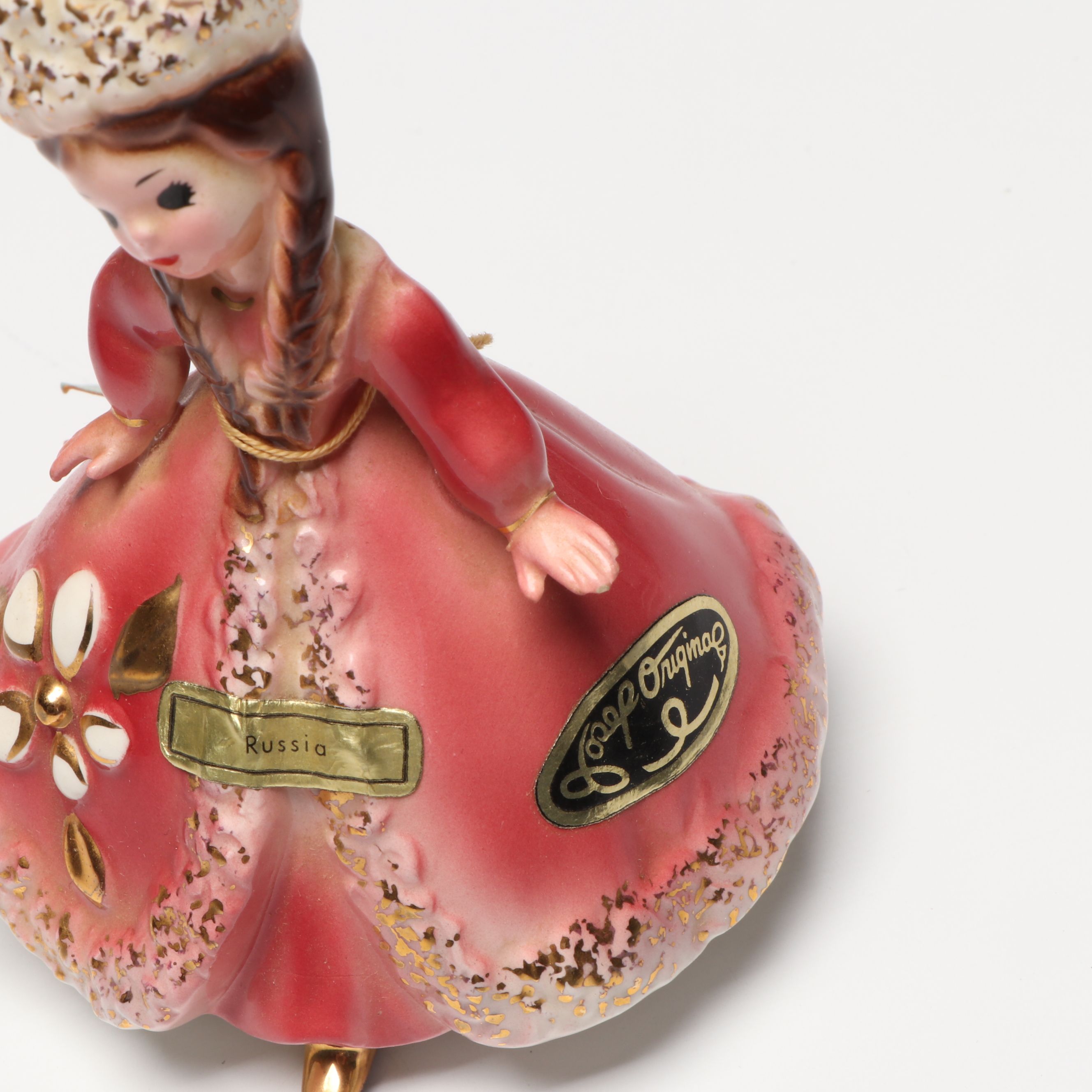 Josef "Russia," "Ireland," "England" with More Figurines and Bells, Late 20th C.