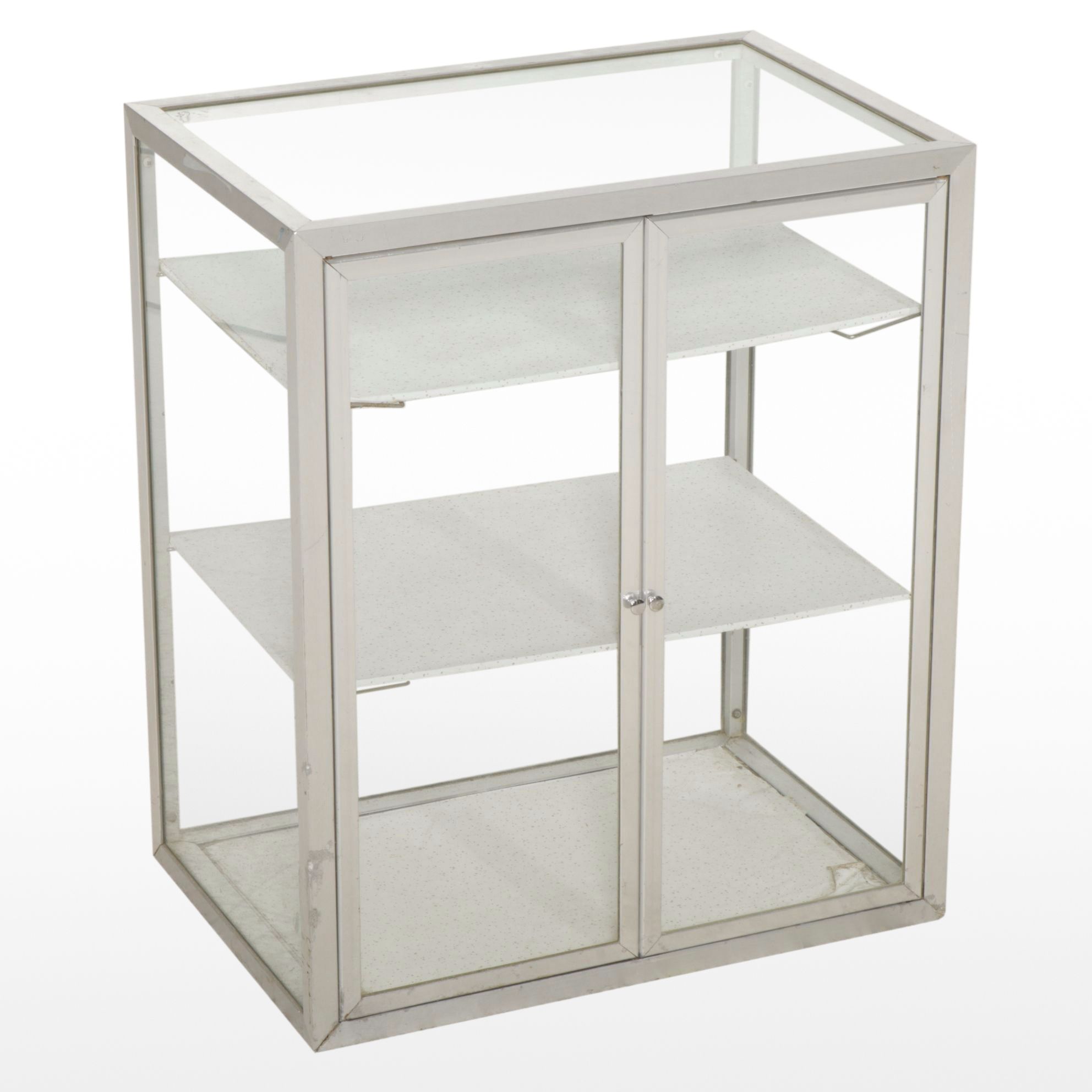 Metal Framed Glass Tabletop Display Cabinet