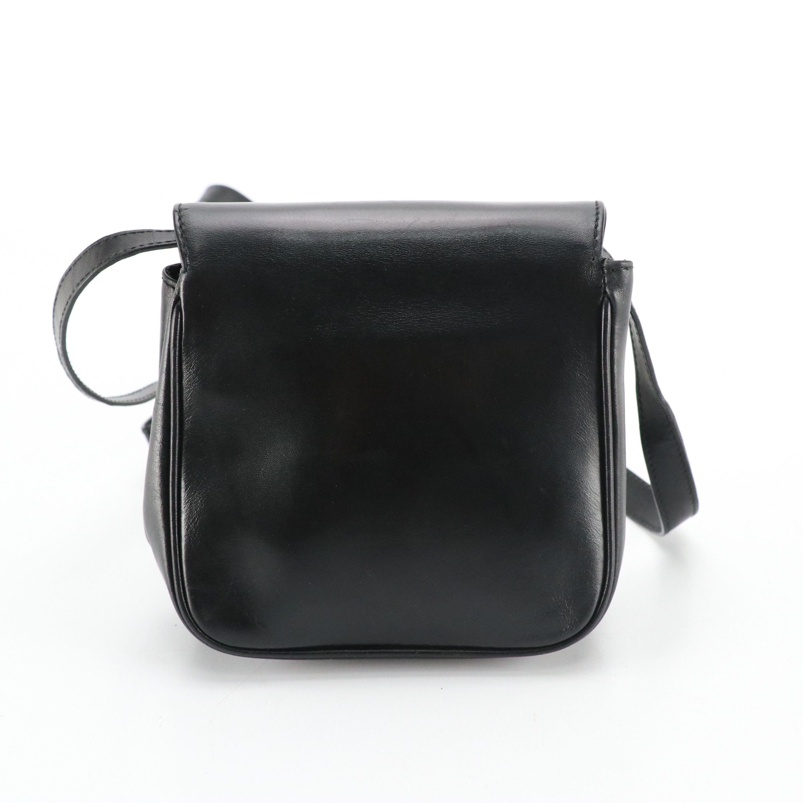 Salvatore Ferragamo Mini Vara Flap Crossbody Bag in Black Leather