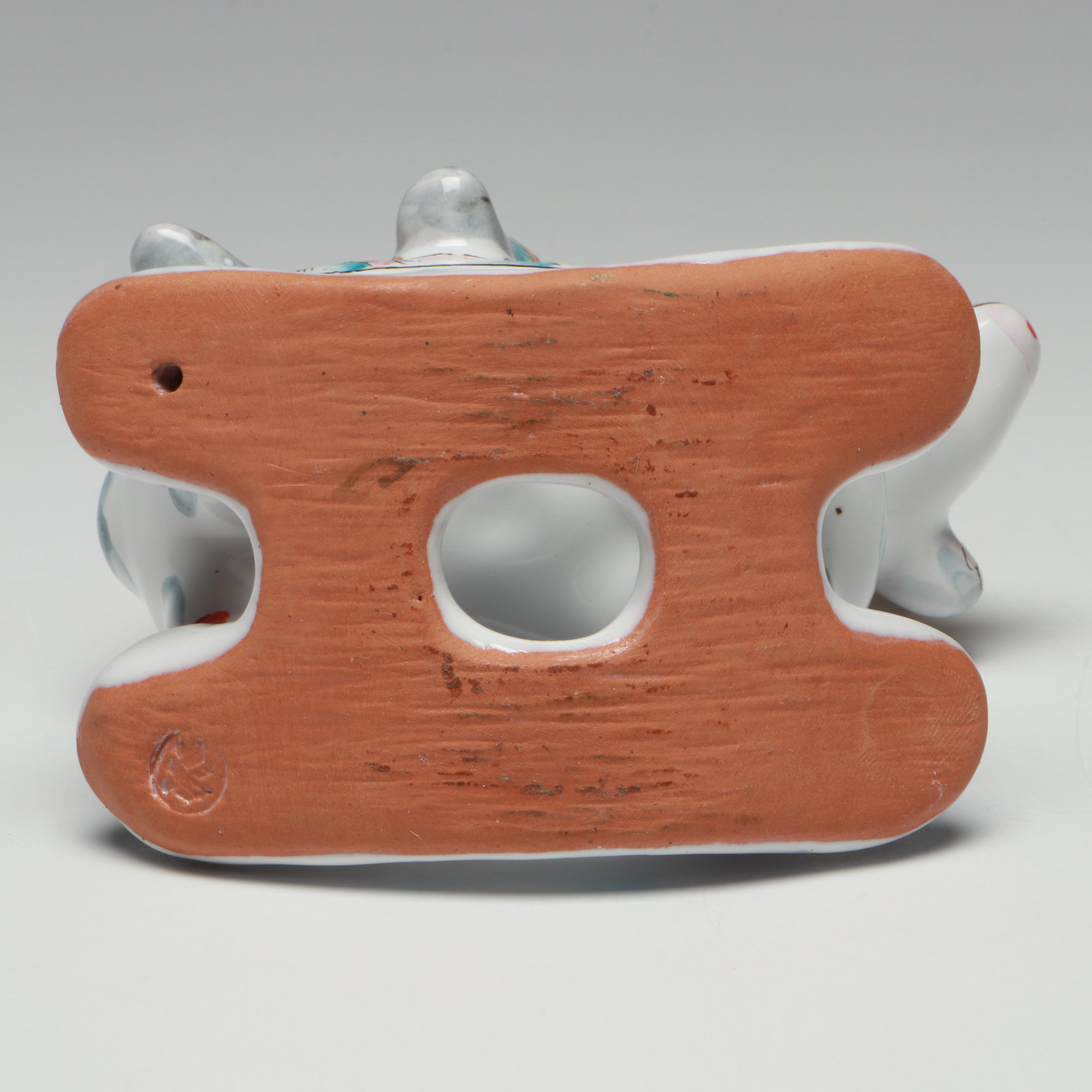 Russian Majolica Terracotta Folk Art Skomorokh Jesters