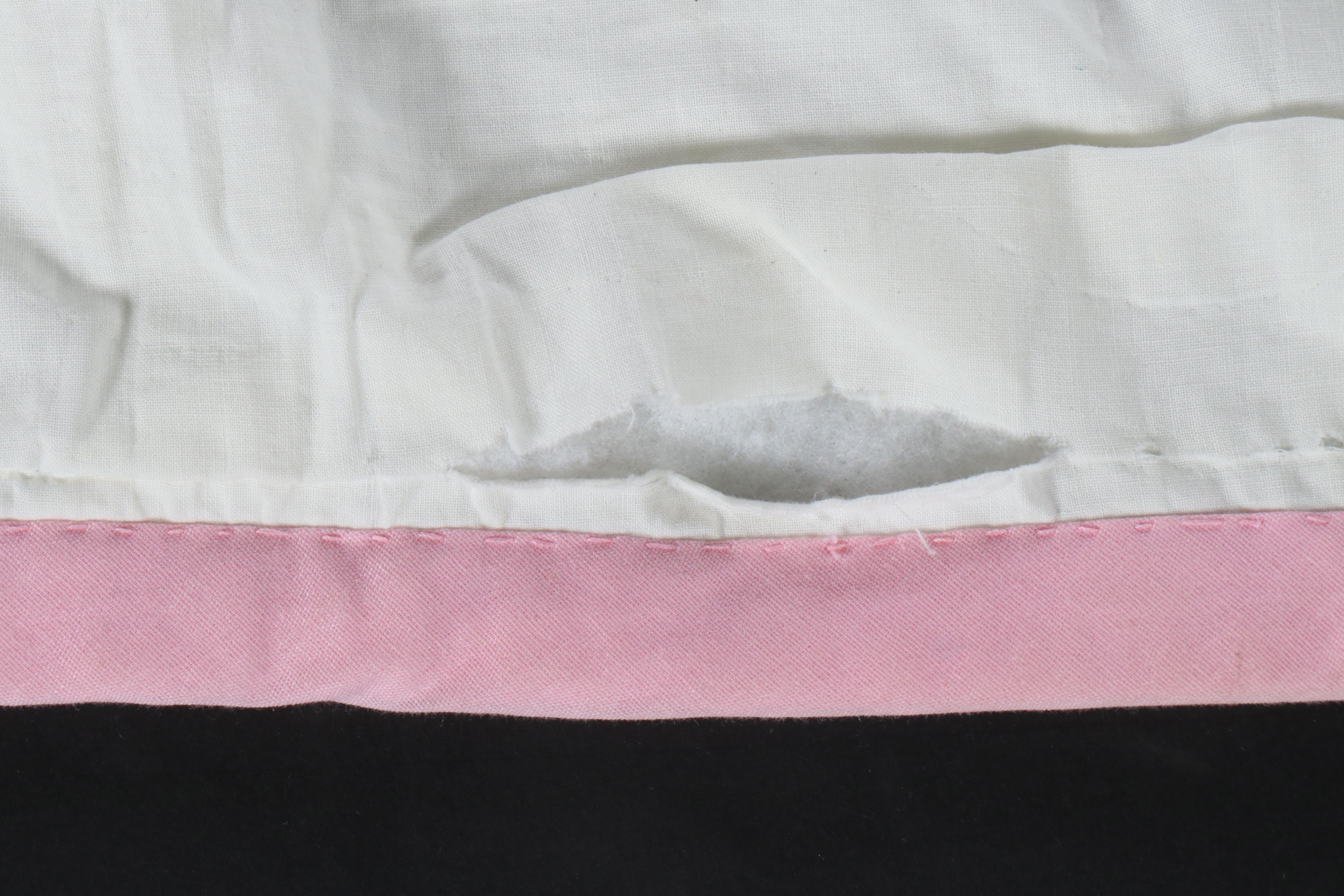 Handmade Cherry Blossom Cotton Applique Twin-Sized Quilt