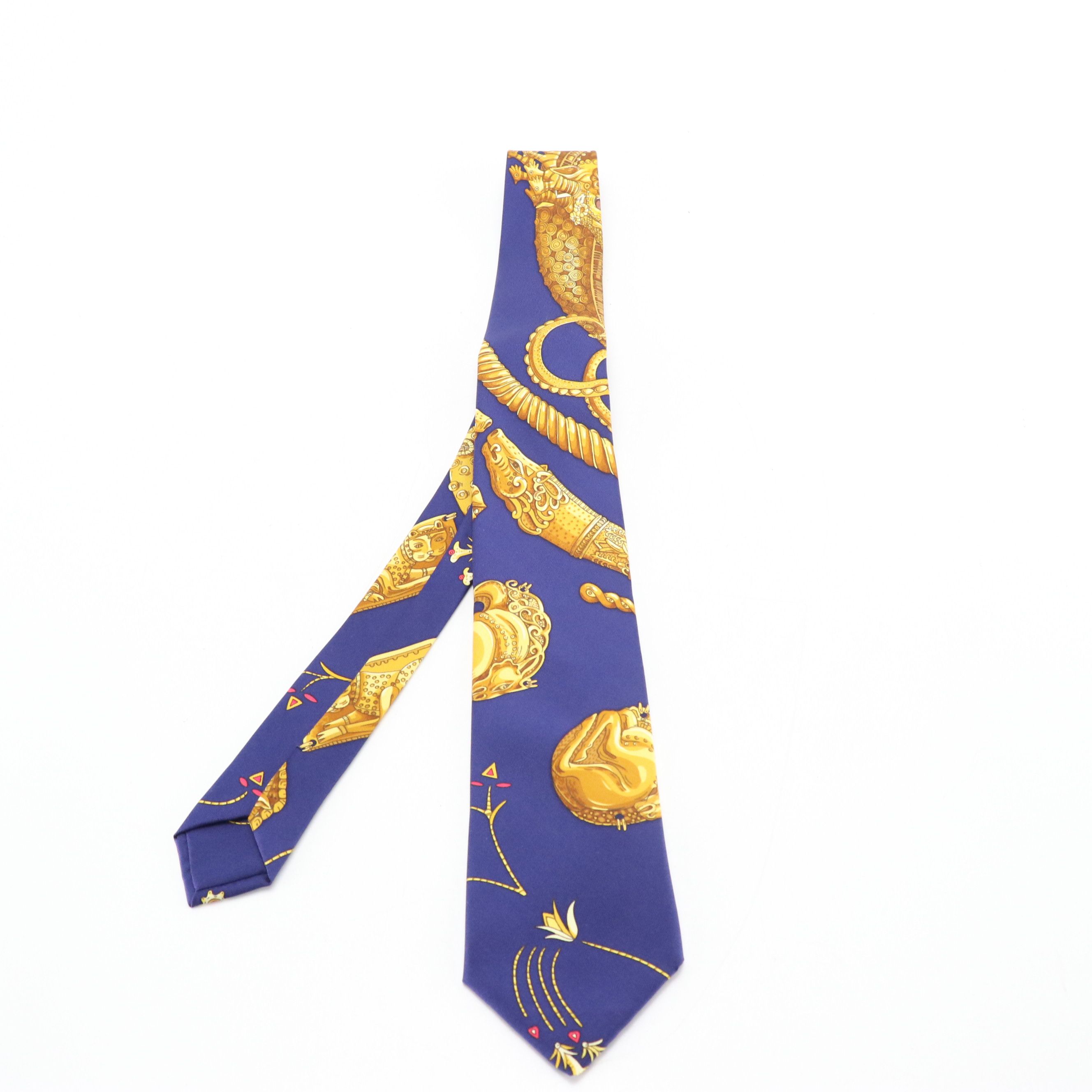 Hermès "Ors Nomades" Silk Twill Neck Tie