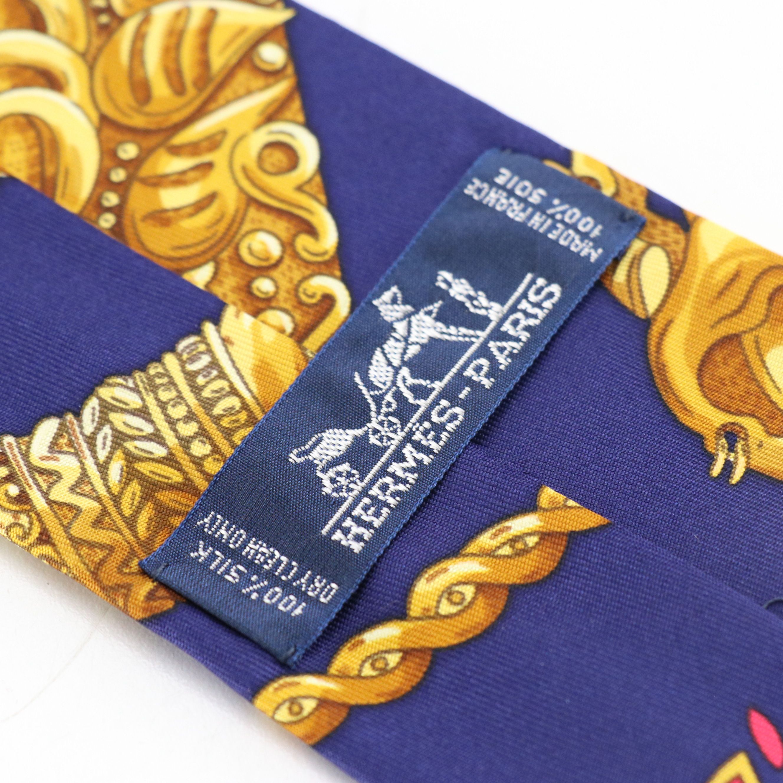 Hermès "Ors Nomades" Silk Twill Neck Tie