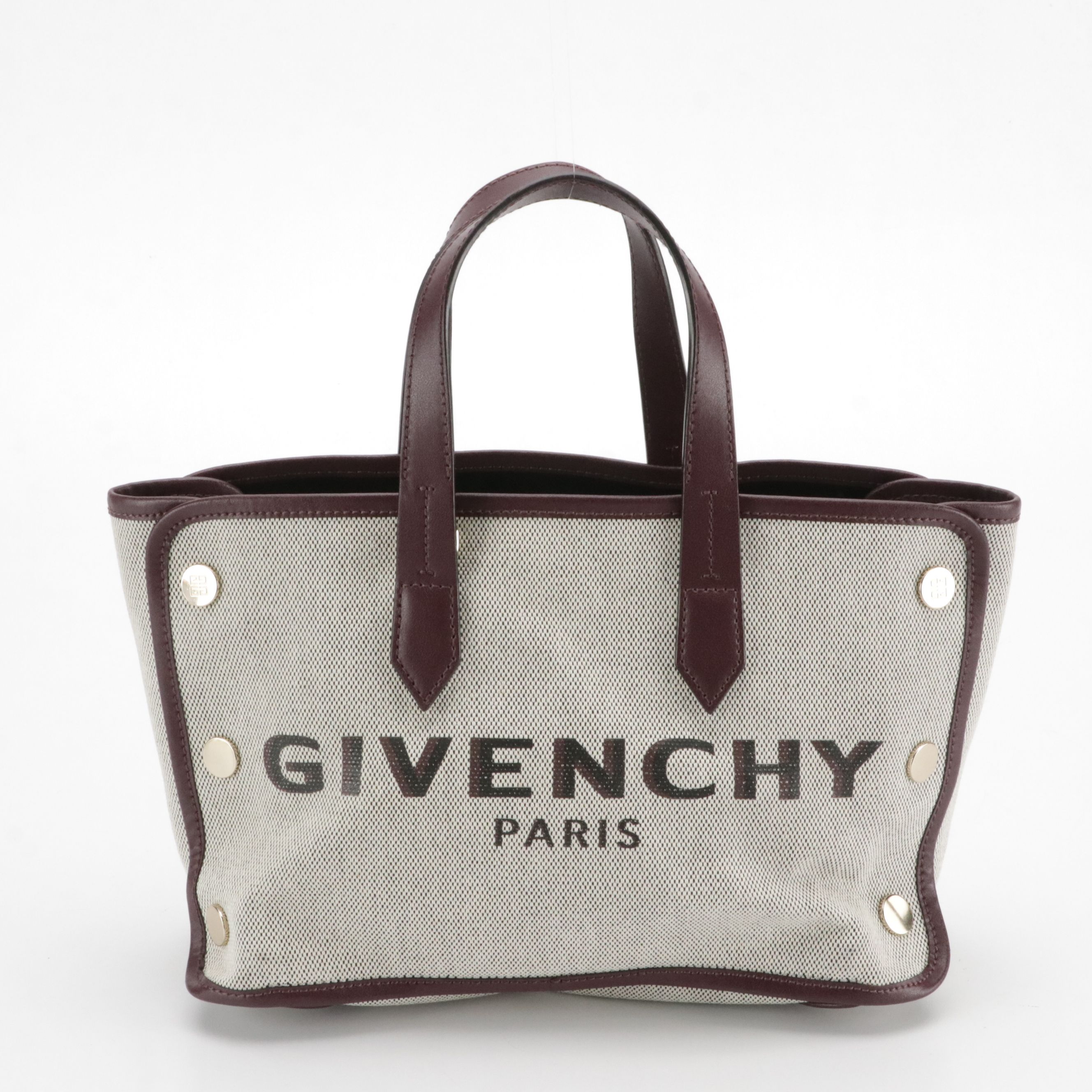 Givenchy Toile Canvas and Leather Mini Bond Two-Way Shopper Tote Bag