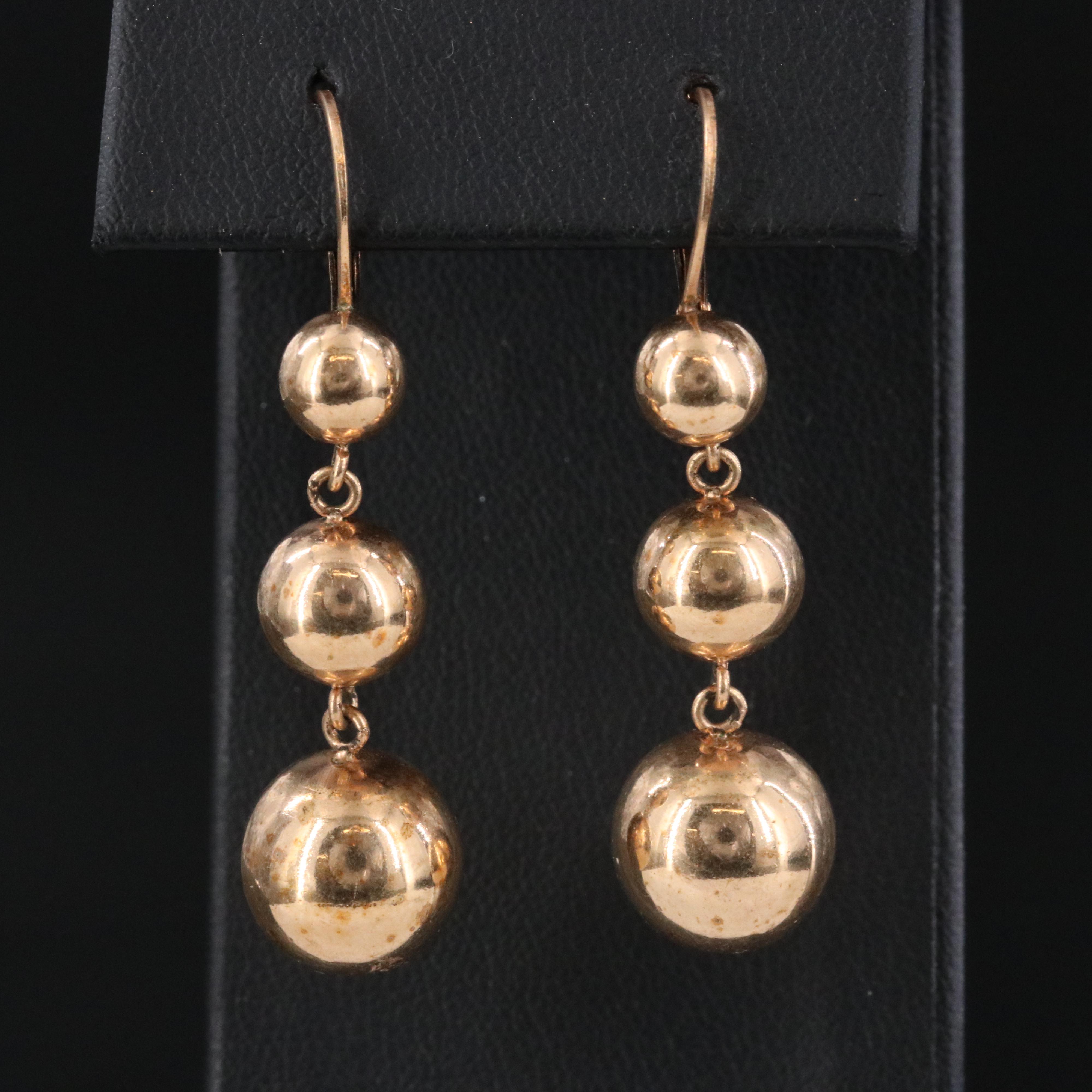 Graduated Bead Drop Earrings