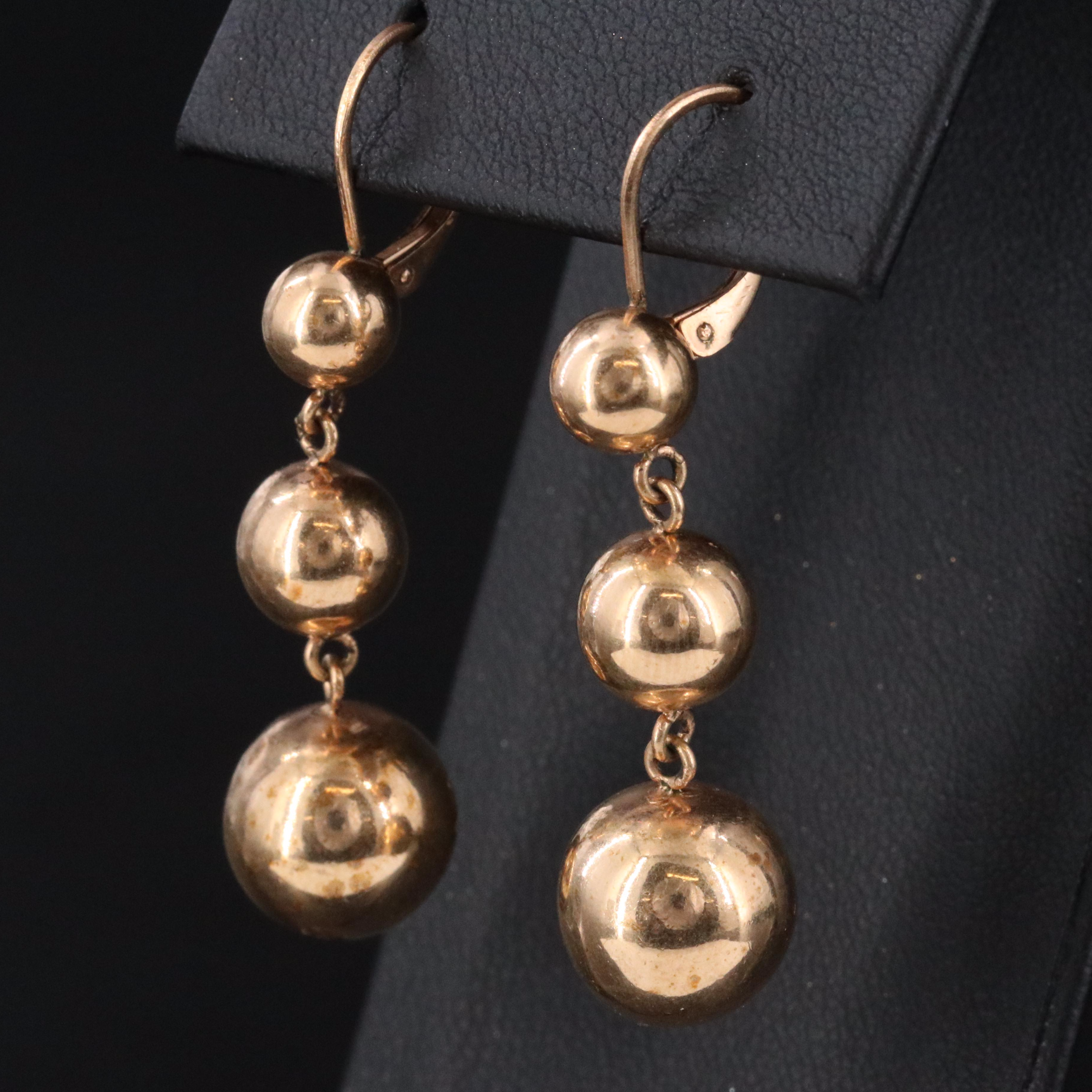 Graduated Bead Drop Earrings