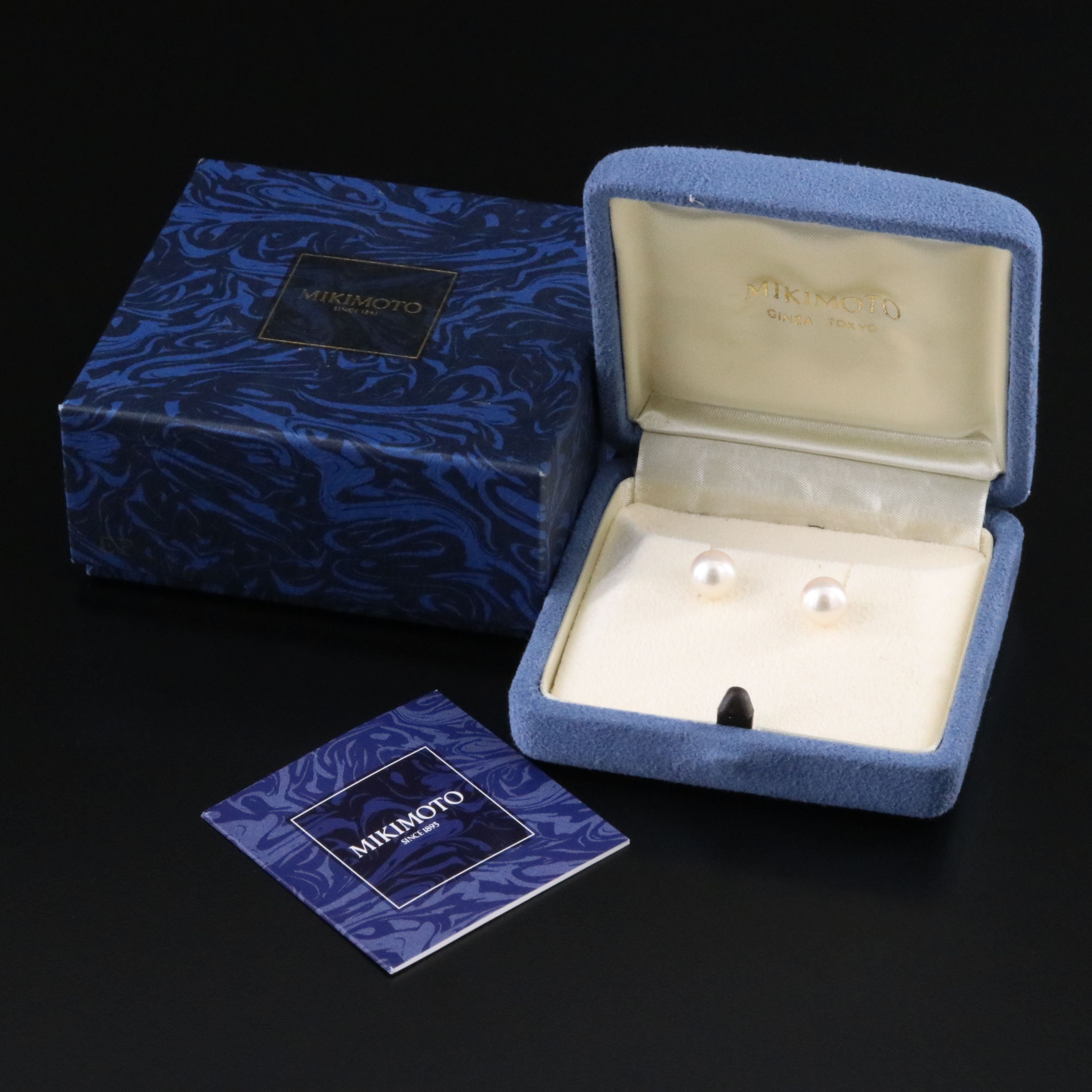 Mikimoto 18K Pearl Stud Earrings