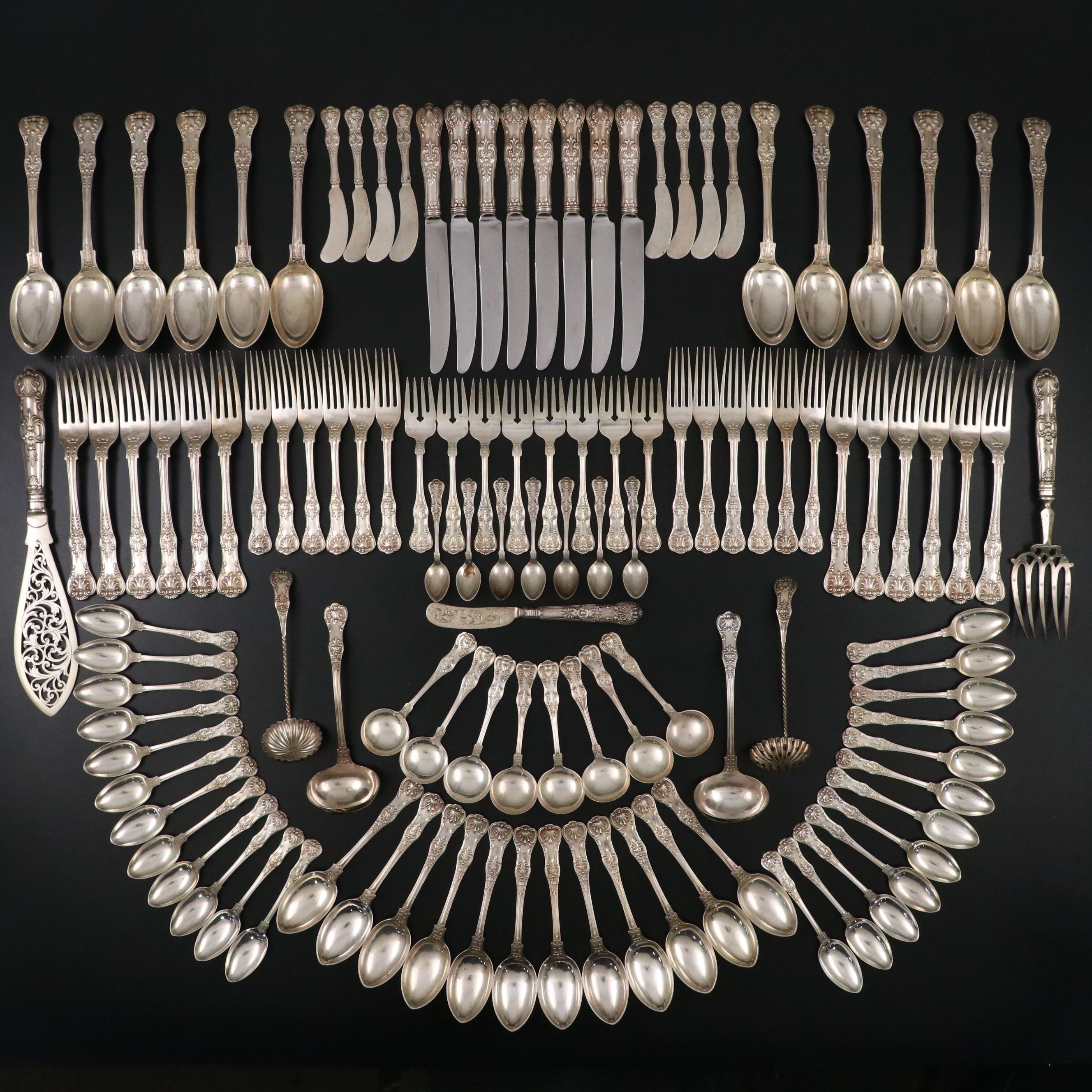 Reed & Barton and European "Kings" Sterling Silver Flatware (Approx. 118 Pieces)