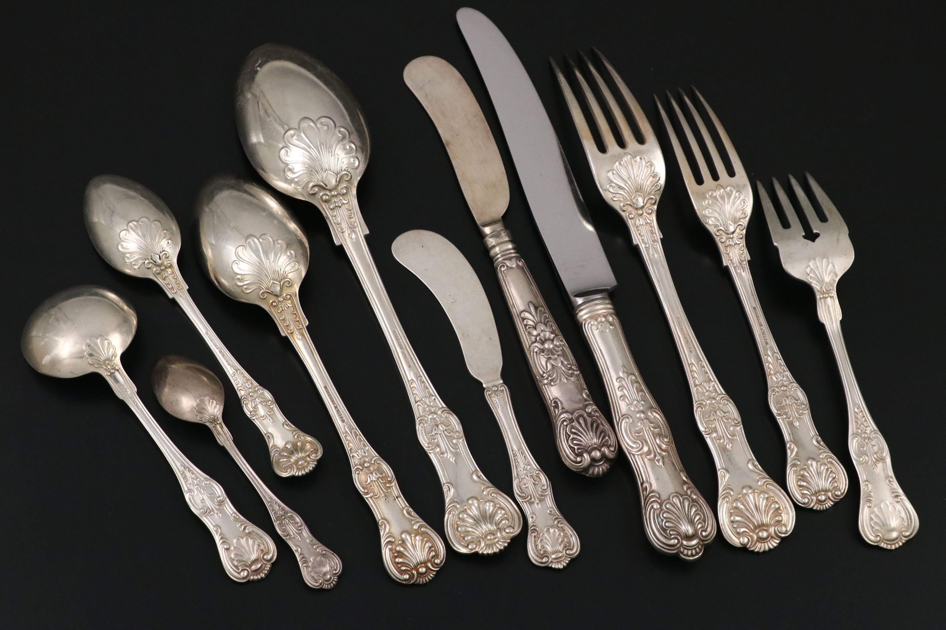Reed & Barton and European "Kings" Sterling Silver Flatware (Approx. 118 Pieces)