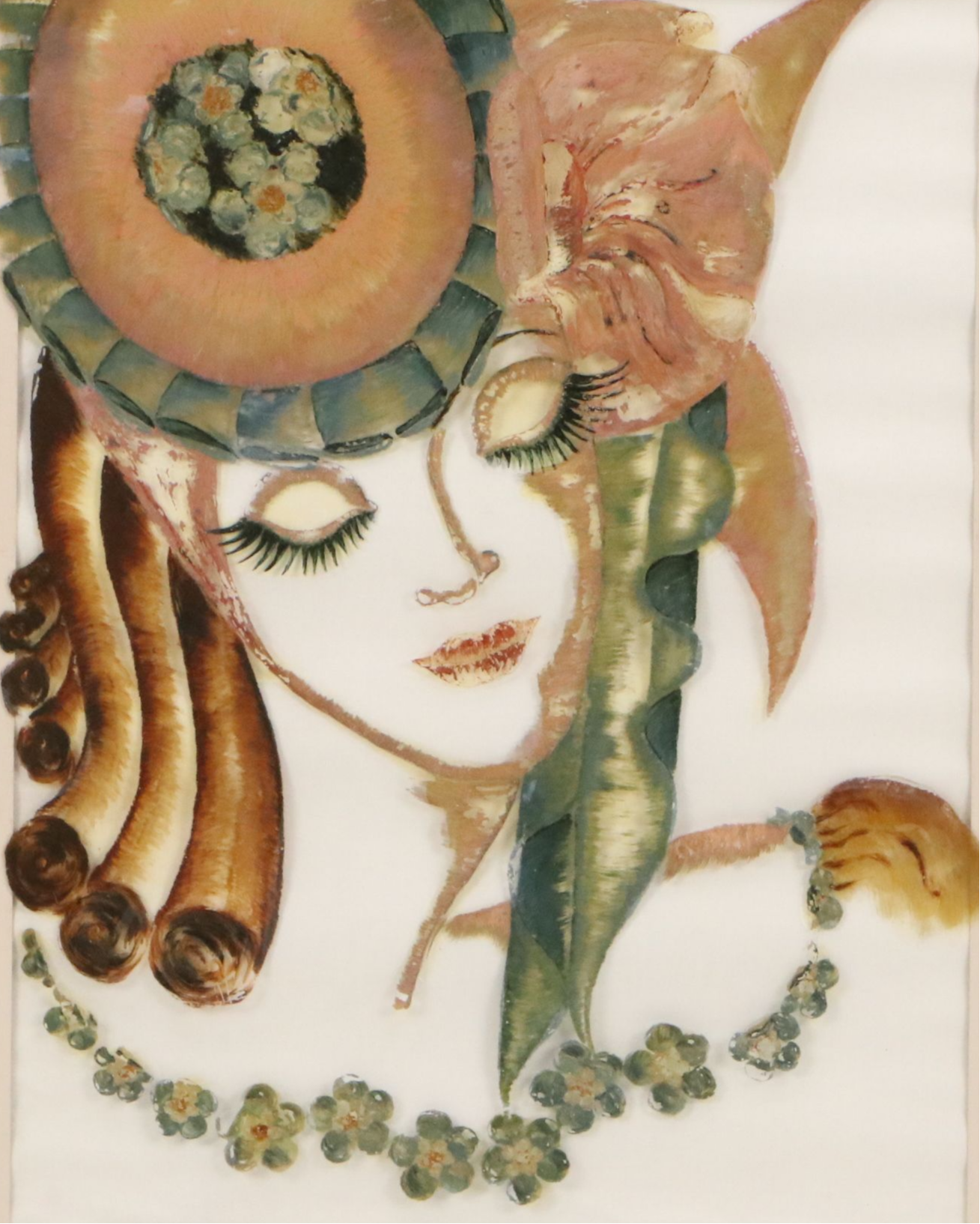 Patricia Paridon Oil Portraits on Glass "M'Lord" and "M'Lady," 1938