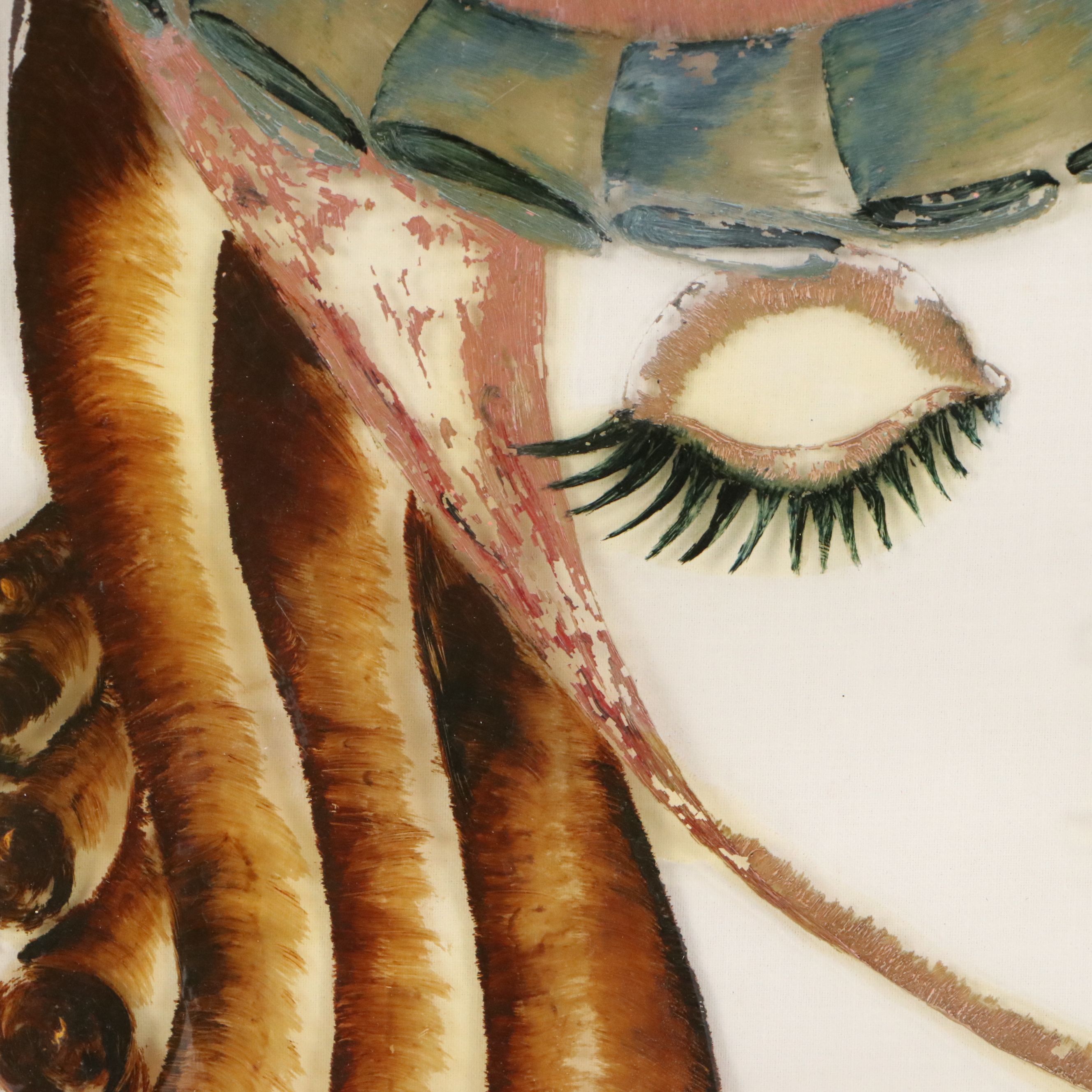 Patricia Paridon Oil Portraits on Glass "M'Lord" and "M'Lady," 1938