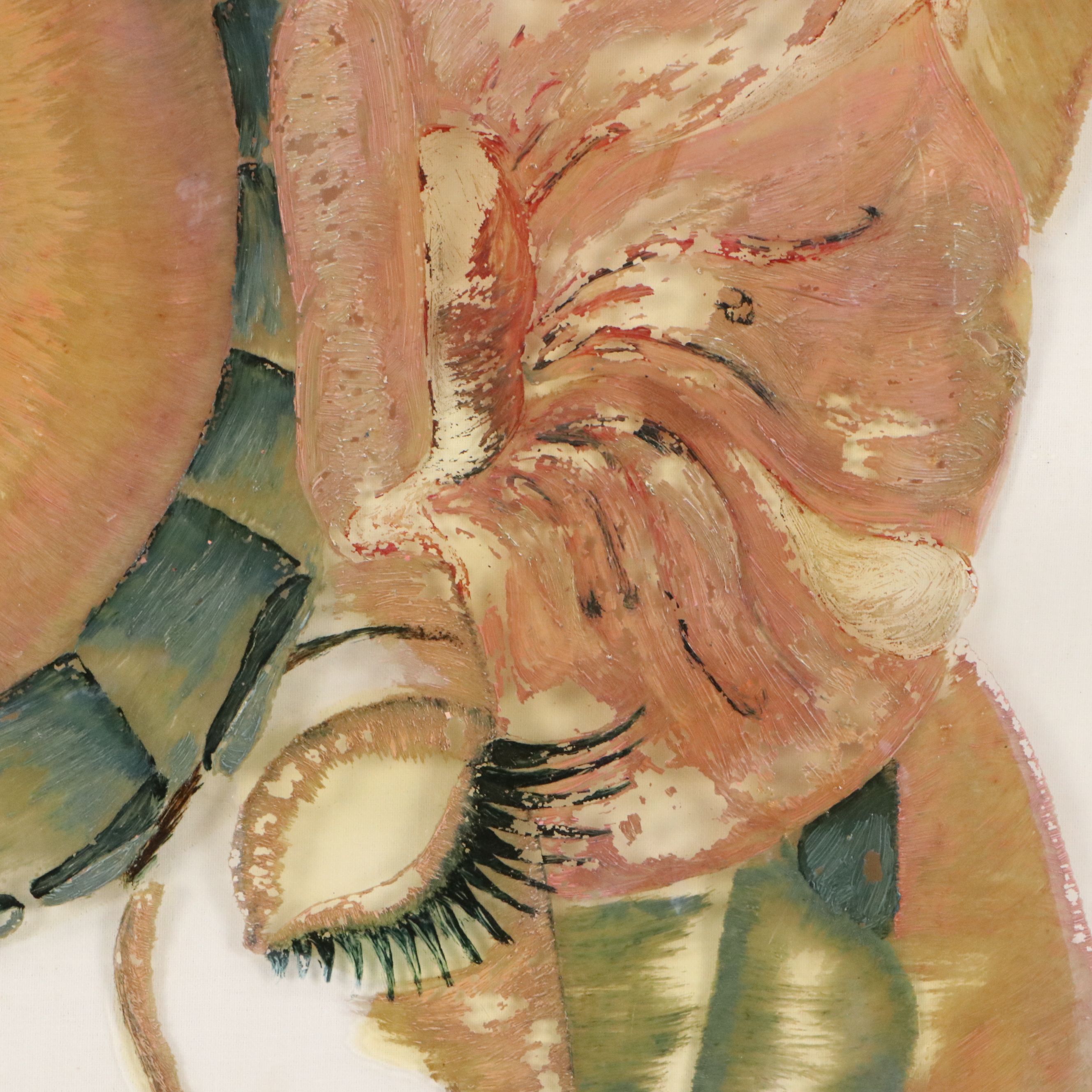 Patricia Paridon Oil Portraits on Glass "M'Lord" and "M'Lady," 1938