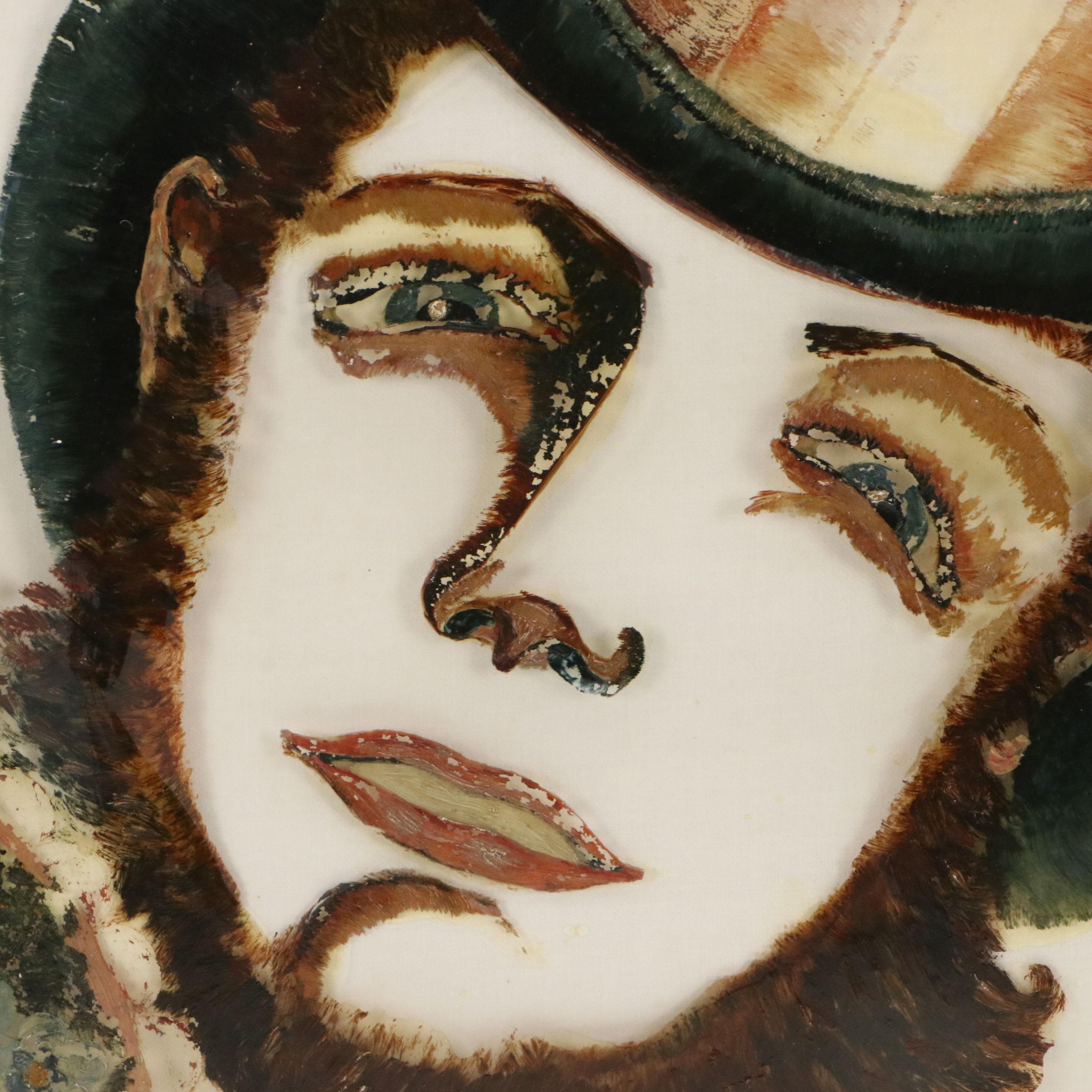 Patricia Paridon Oil Portraits on Glass "M'Lord" and "M'Lady," 1938
