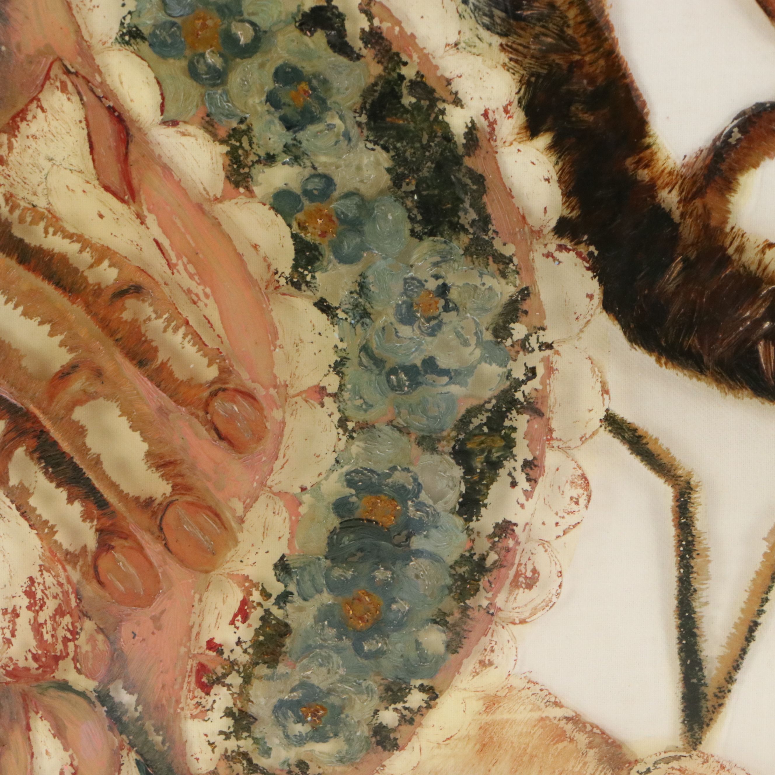 Patricia Paridon Oil Portraits on Glass "M'Lord" and "M'Lady," 1938