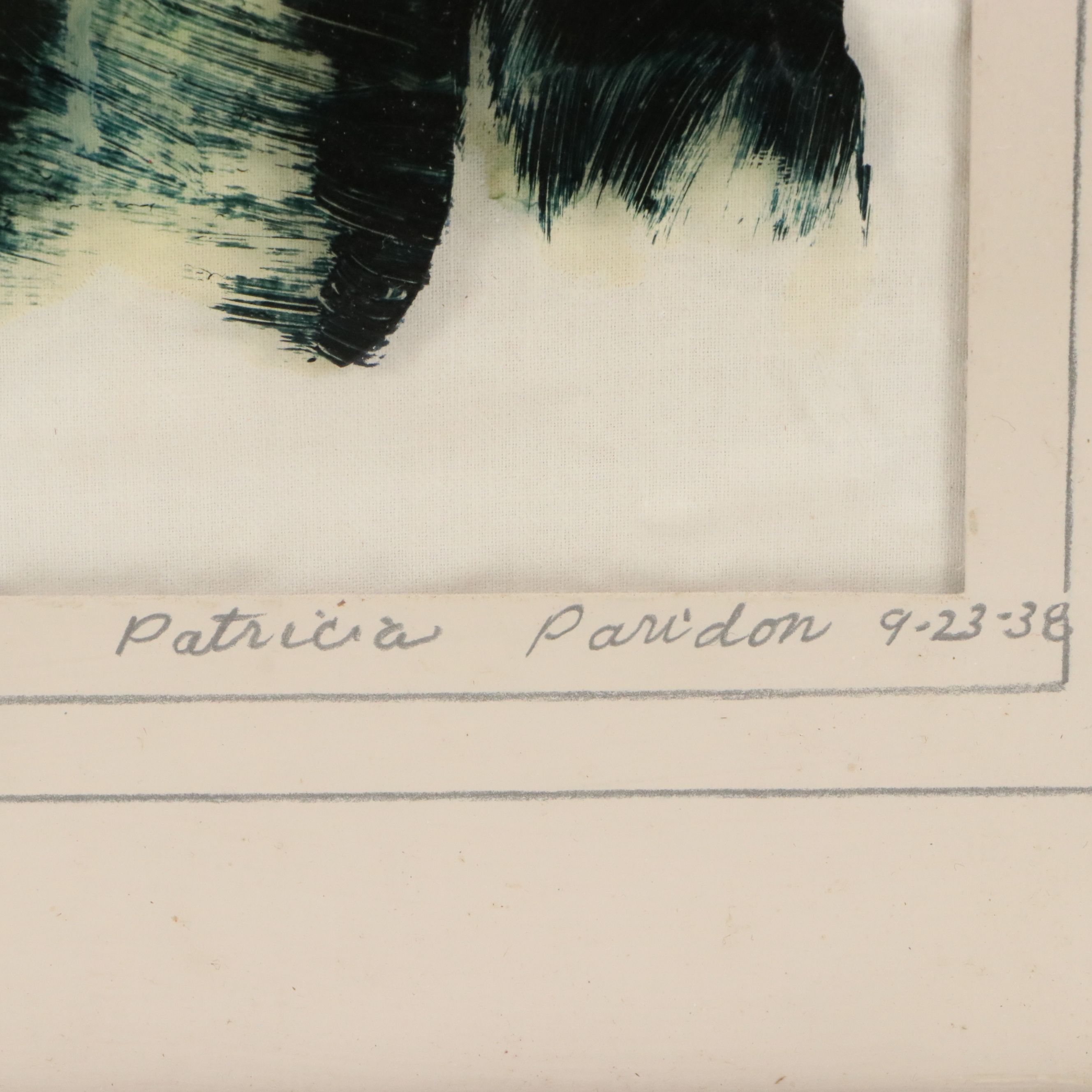 Patricia Paridon Oil Portraits on Glass "M'Lord" and "M'Lady," 1938