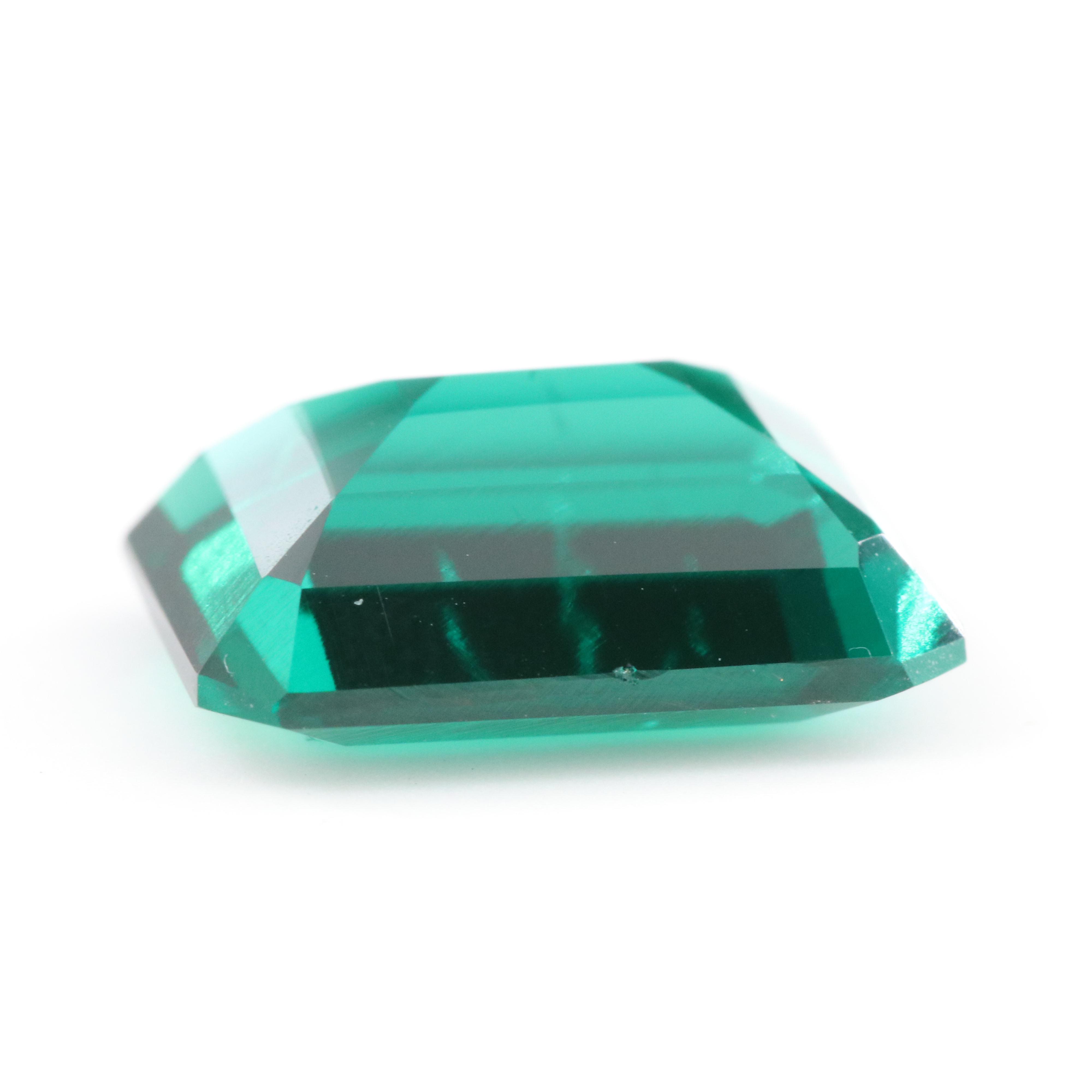 Loose 5.84 CT Lab Grown Emerald