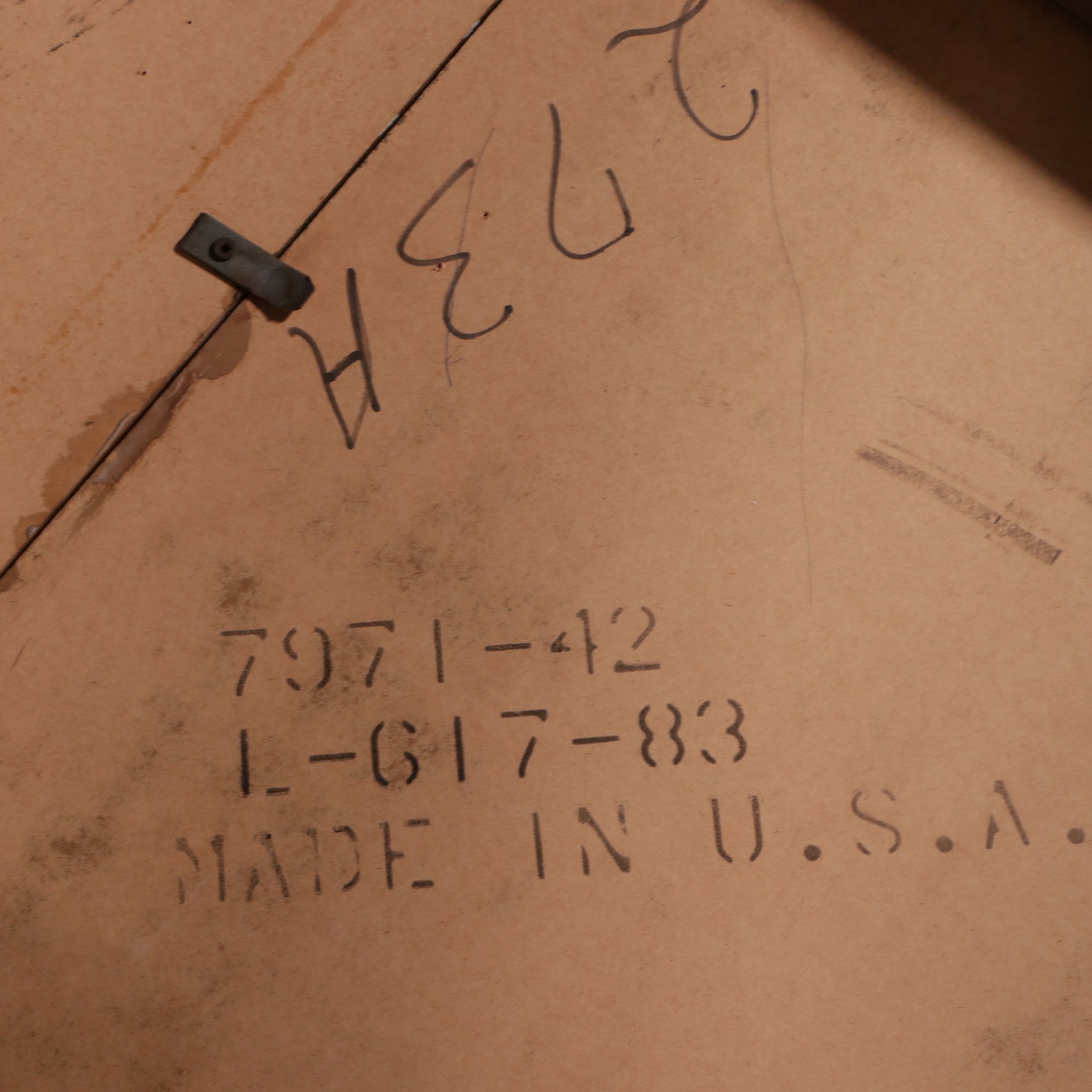 Nine Piece Mid Century French Provincial Style Dining Set with Cane Back Chairs