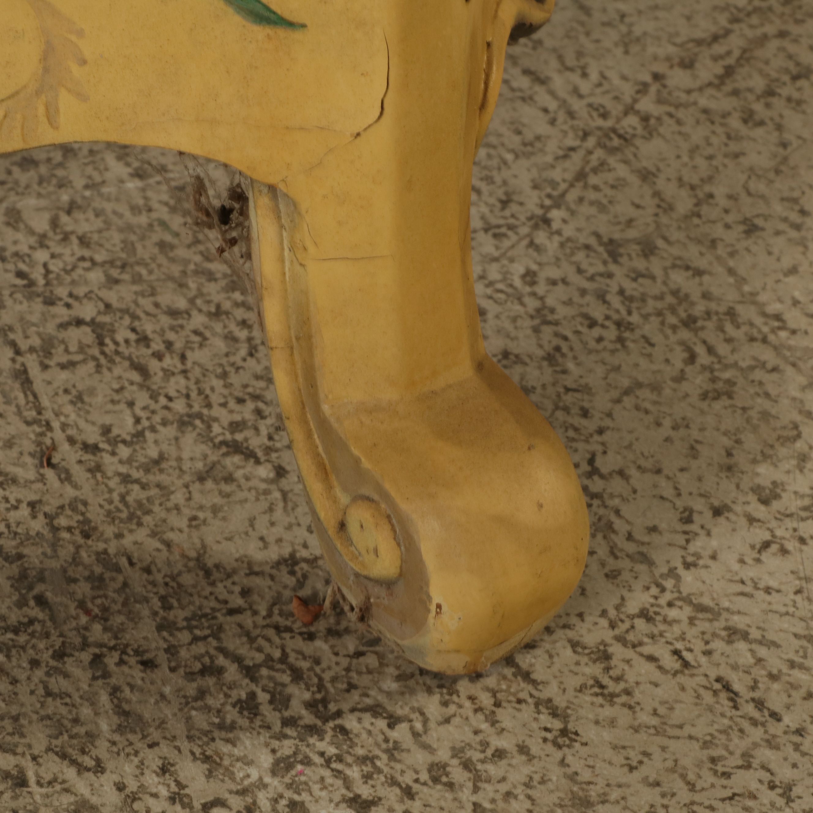 Baroque Style Paint-Decorated Wooden Bombe Chest