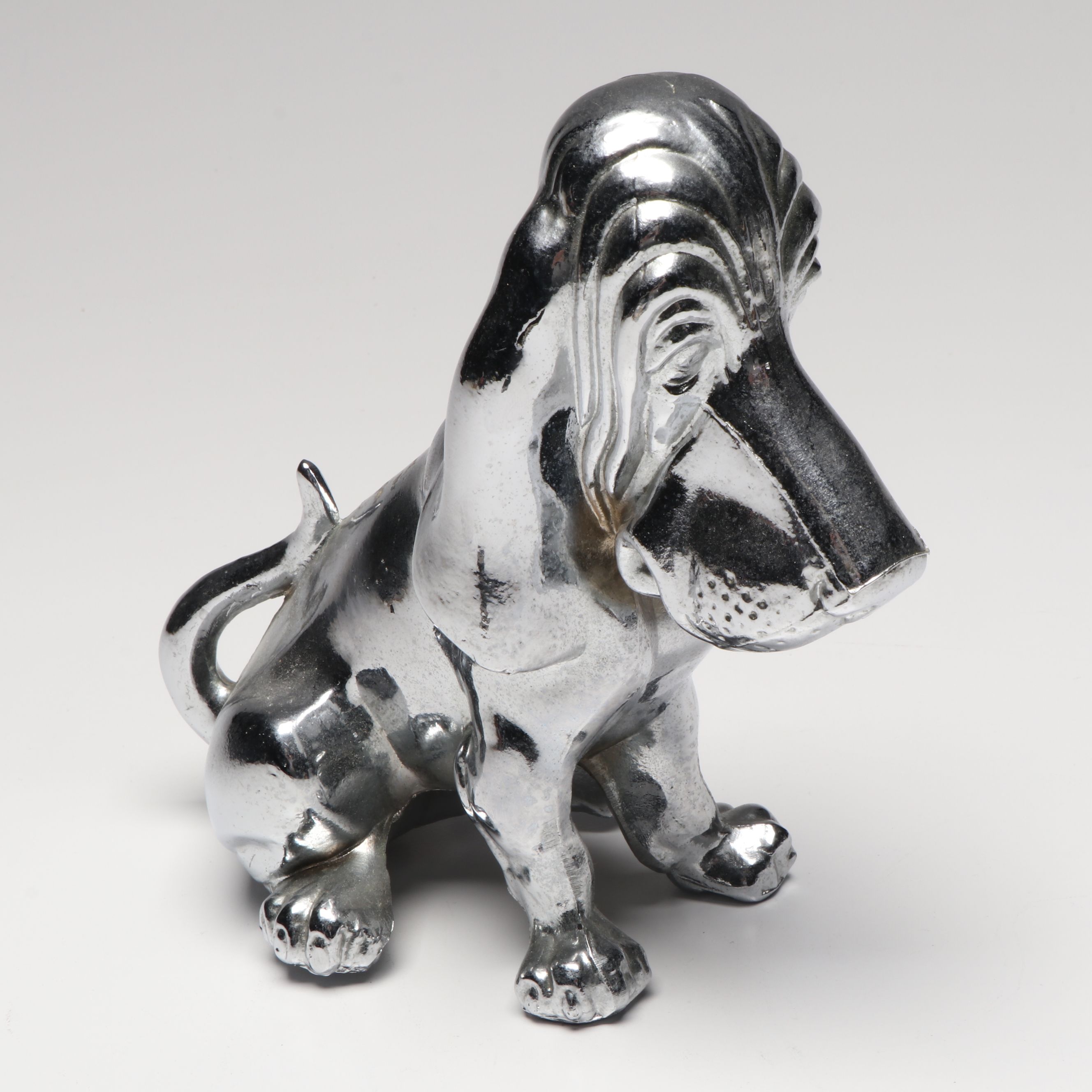 Basset Hound Wall Hanging with Bank and Figurine, Late 20th Century