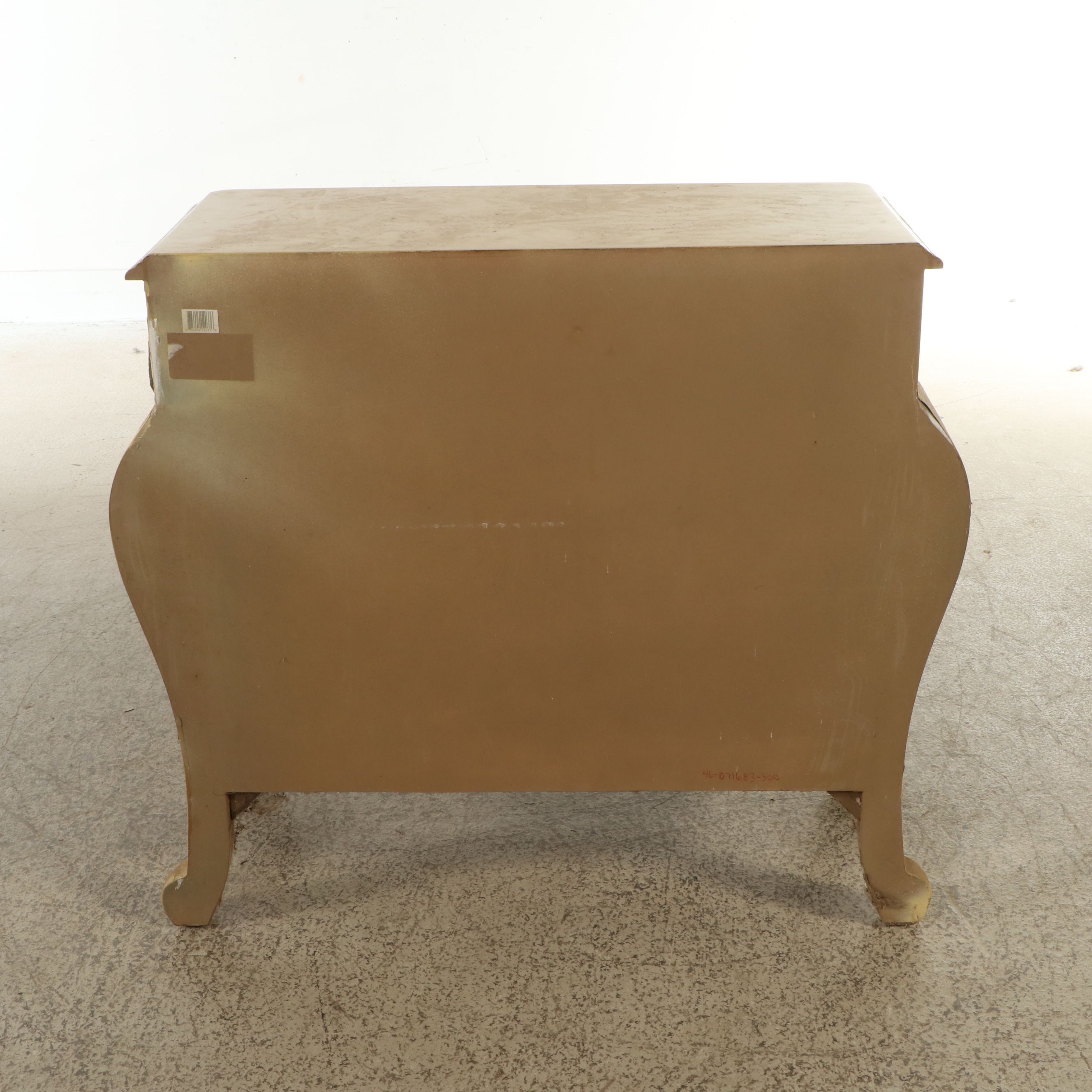 Baroque Style Paint-Decorated Wooden Bombe Chest