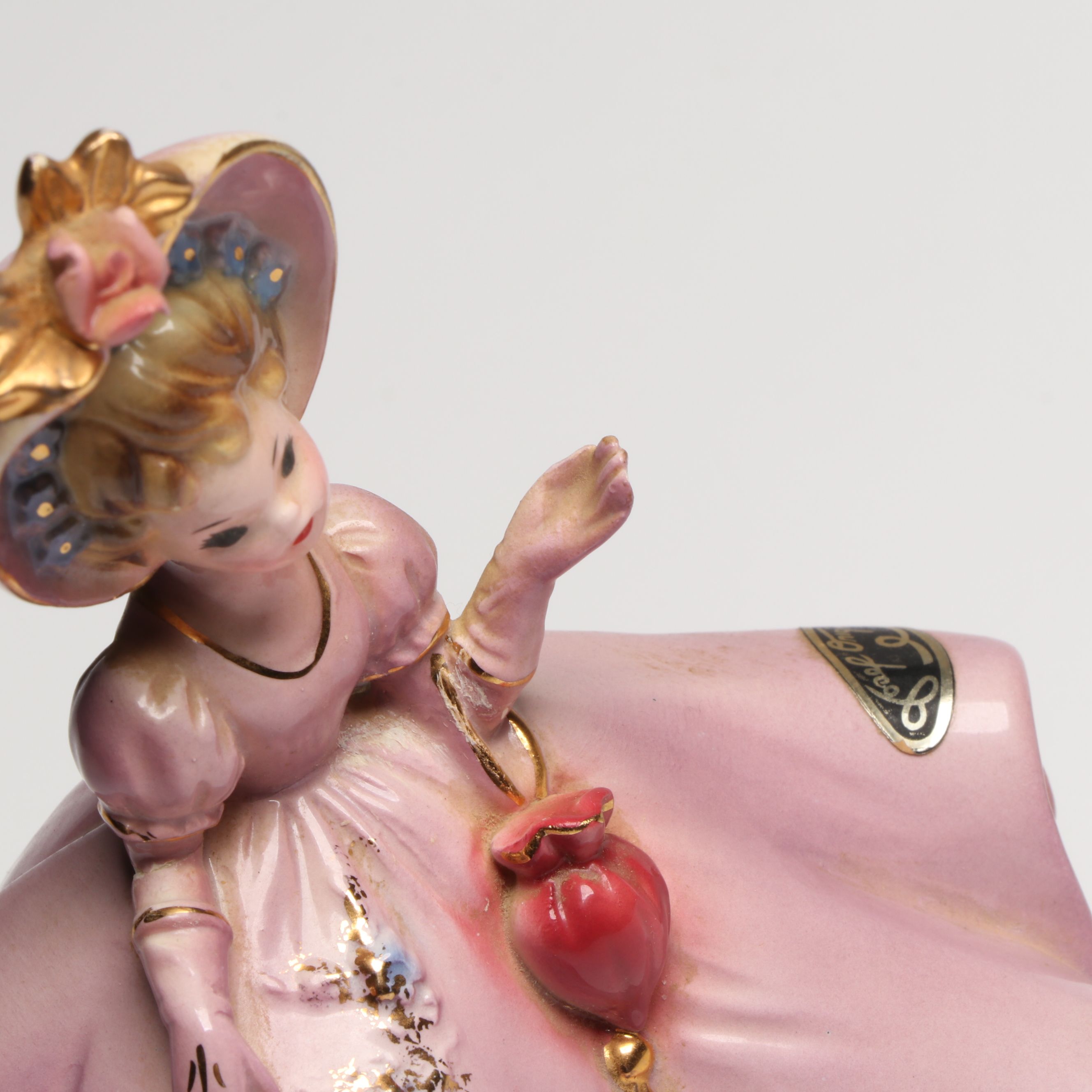 Josef "March" with More Ceramic Figurines and Bell, Late 20th Century