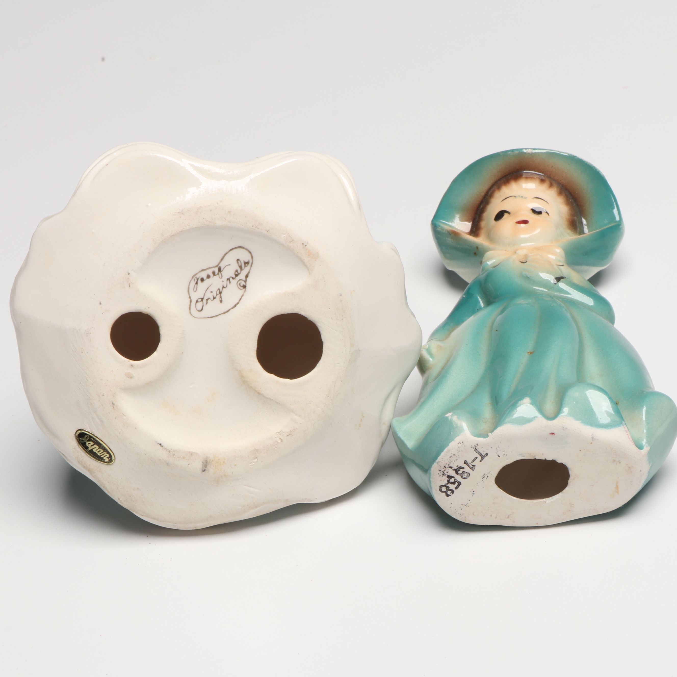 Josef "March" with More Ceramic Figurines and Bell, Late 20th Century