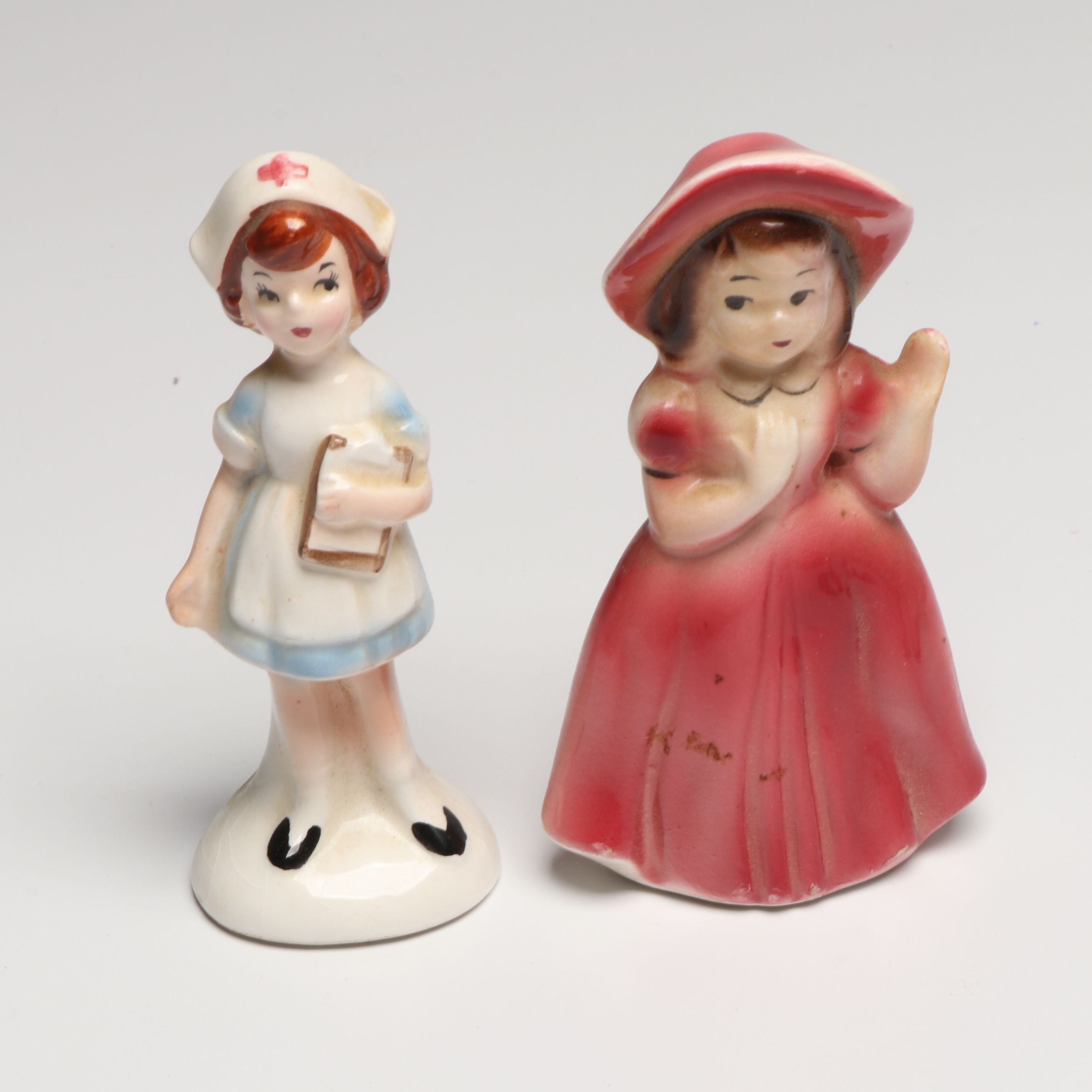 Josef "March" with More Ceramic Figurines and Bell, Late 20th Century