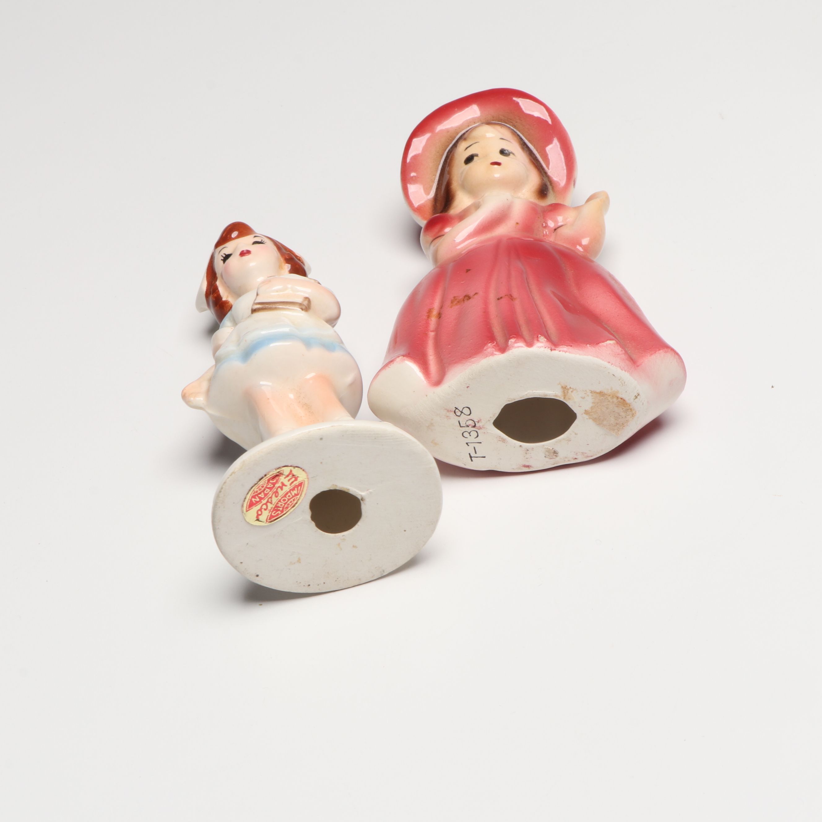 Josef "March" with More Ceramic Figurines and Bell, Late 20th Century