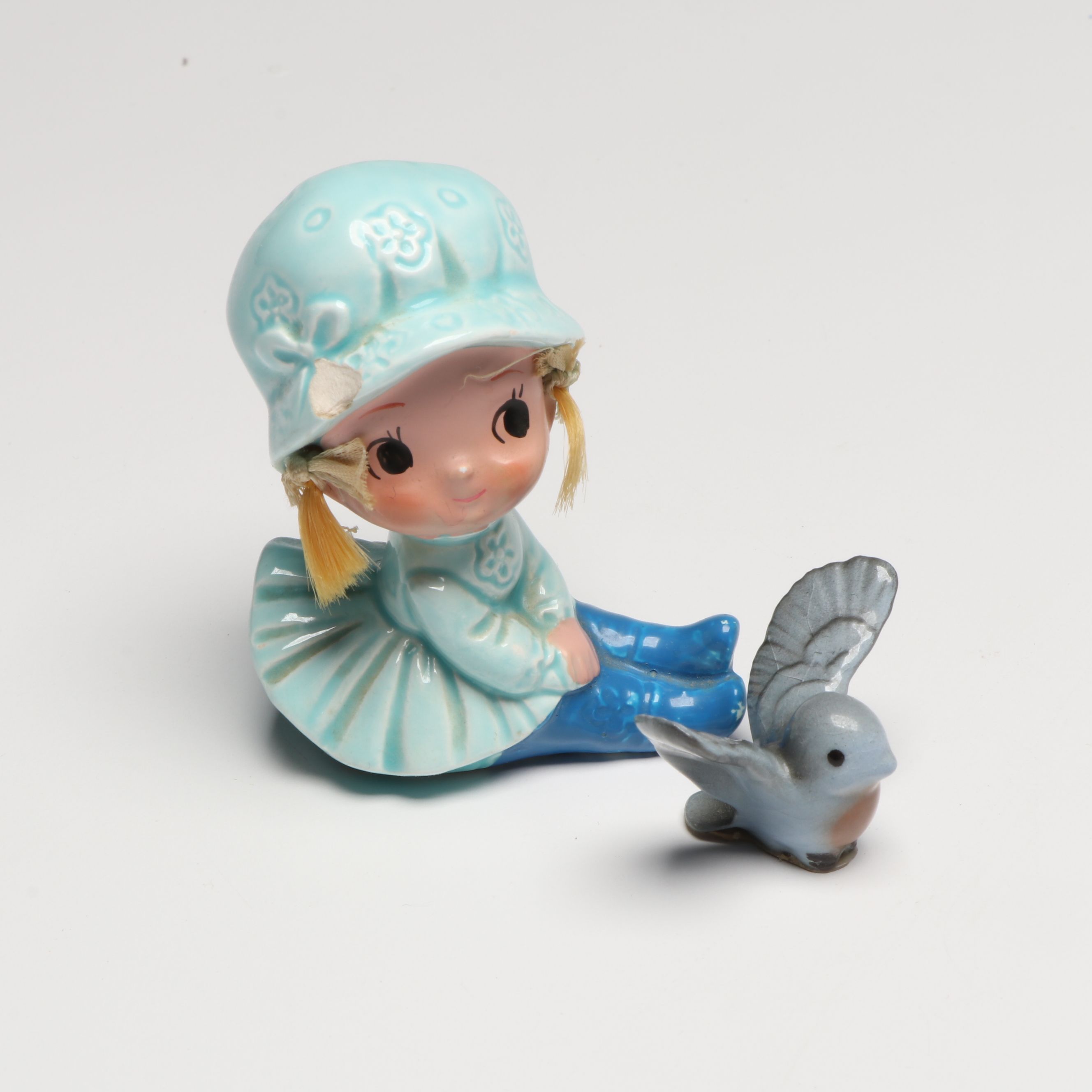 Josef "March" with More Ceramic Figurines and Bell, Late 20th Century