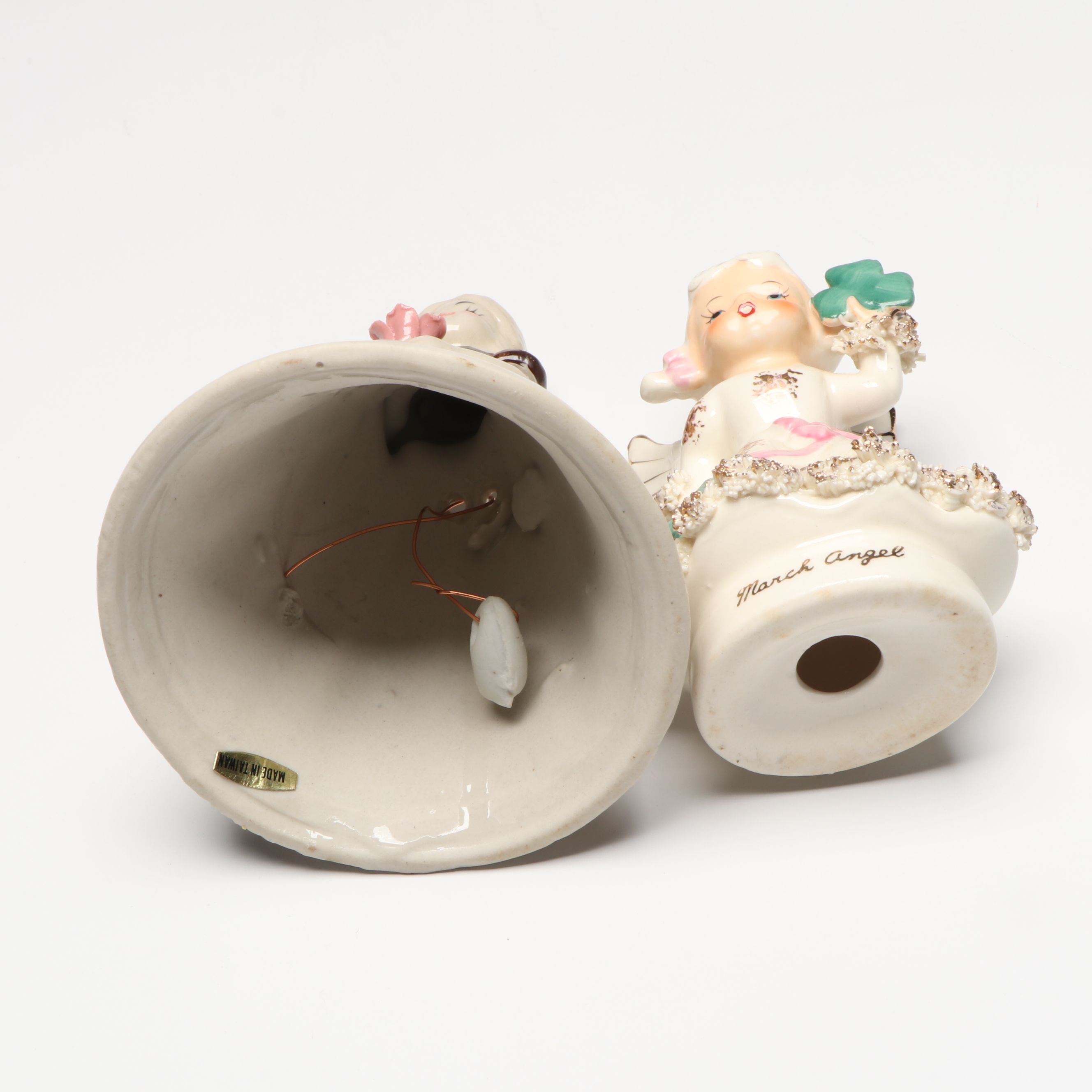 Josef "March" with More Ceramic Figurines and Bell, Late 20th Century