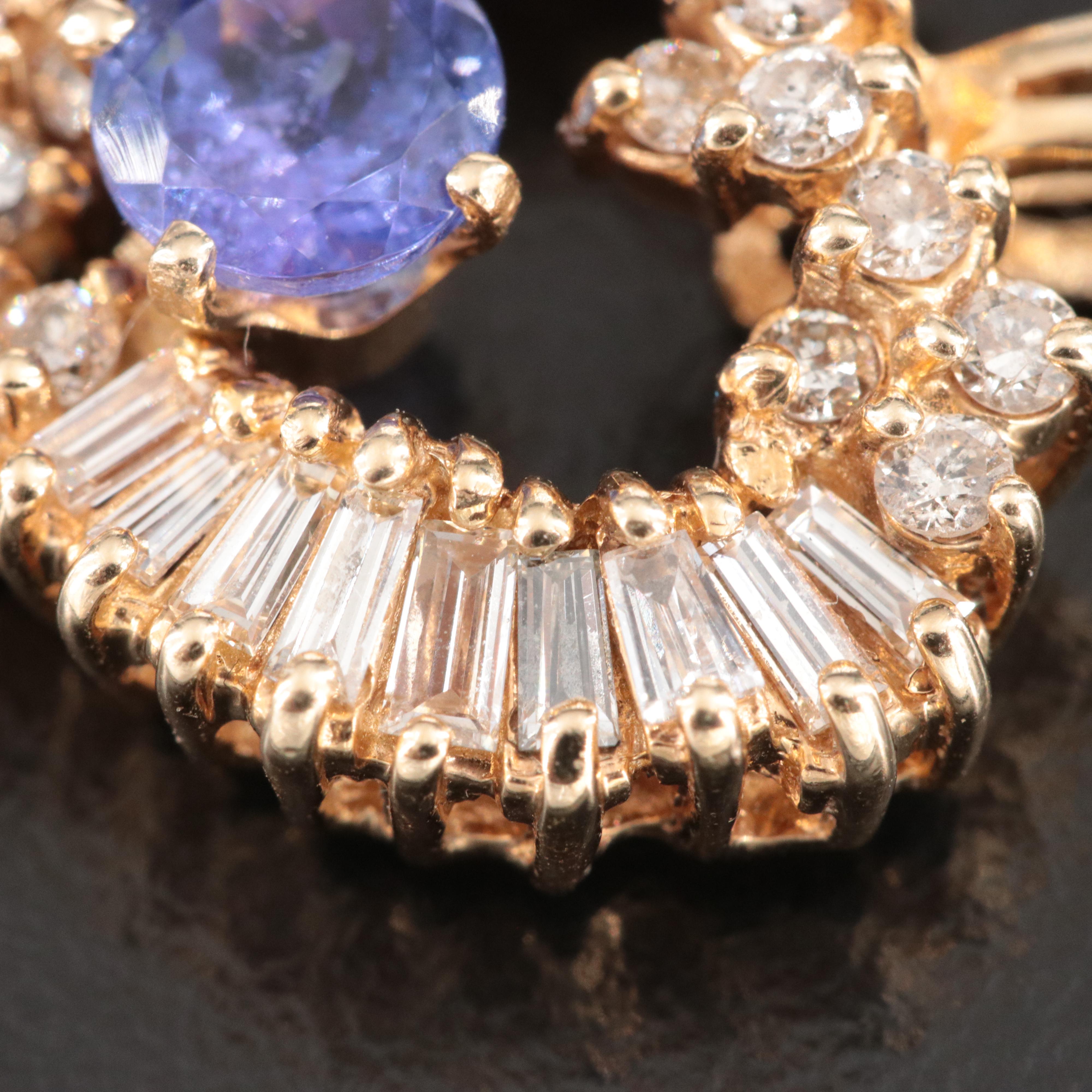 14K Tanzanite and 1.07 CTW Diamond Heart Pendant