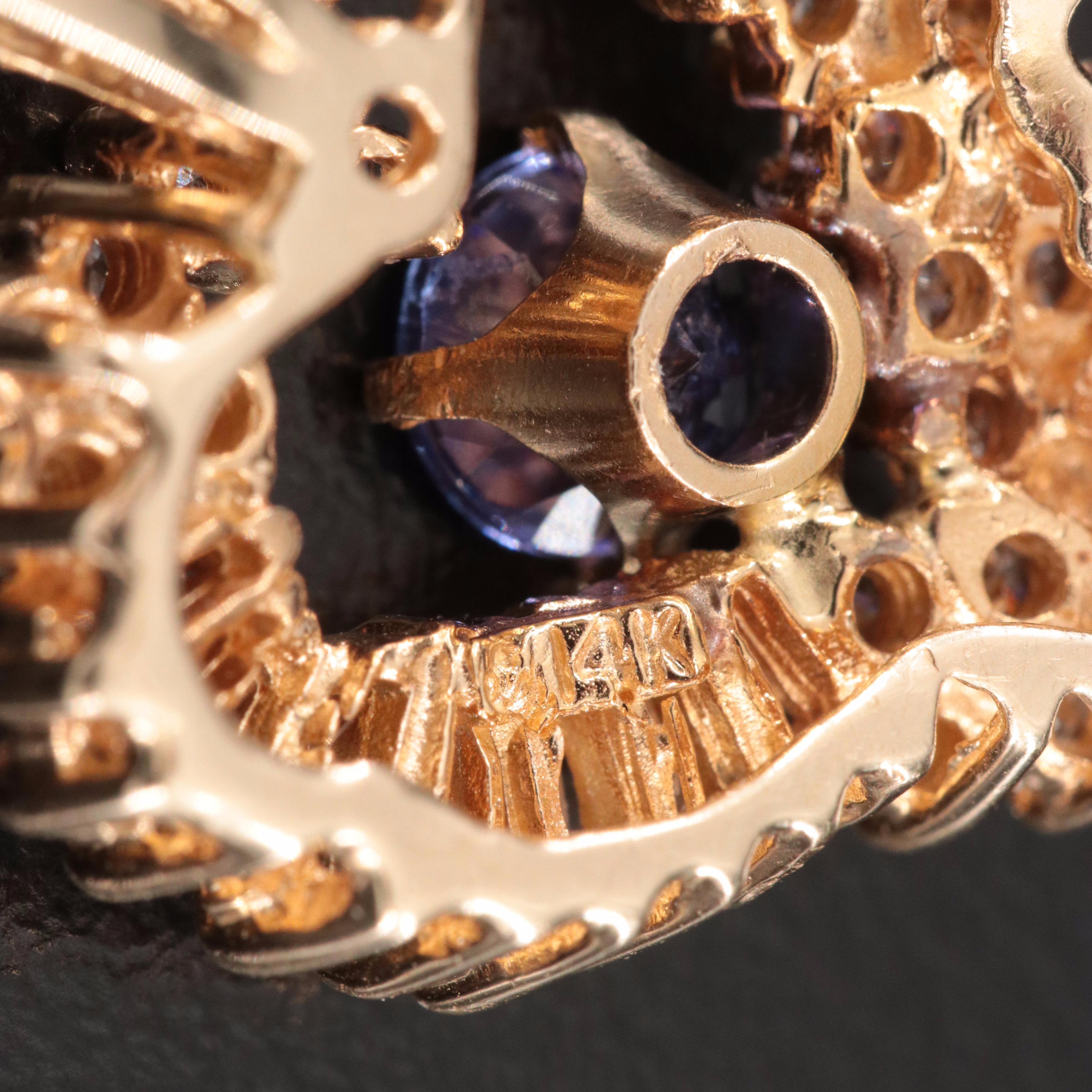 14K Tanzanite and 1.07 CTW Diamond Heart Pendant