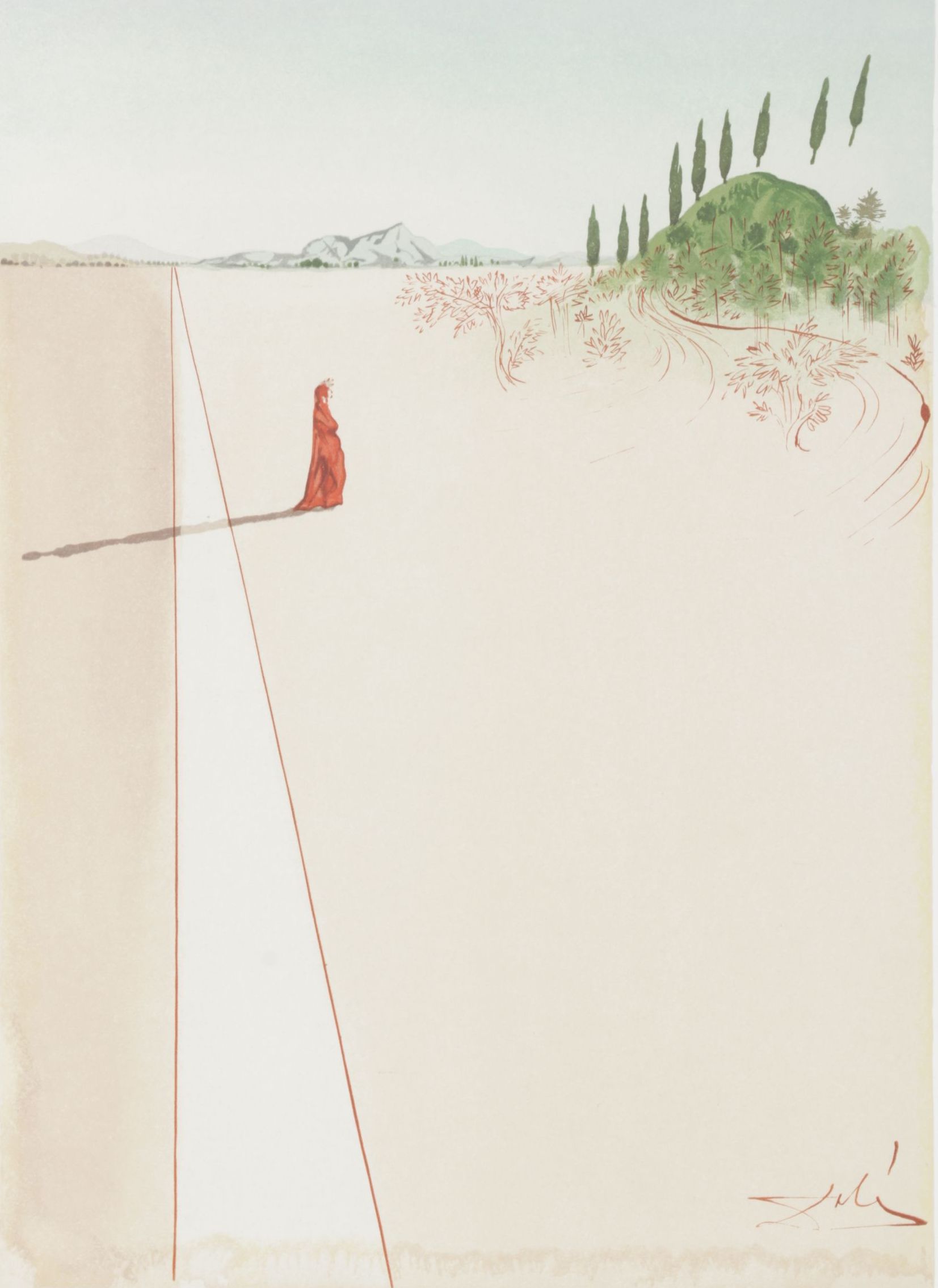 Salvador Dalí Wood Engraving "Départ pour le Grand Voyage," 1960–1964