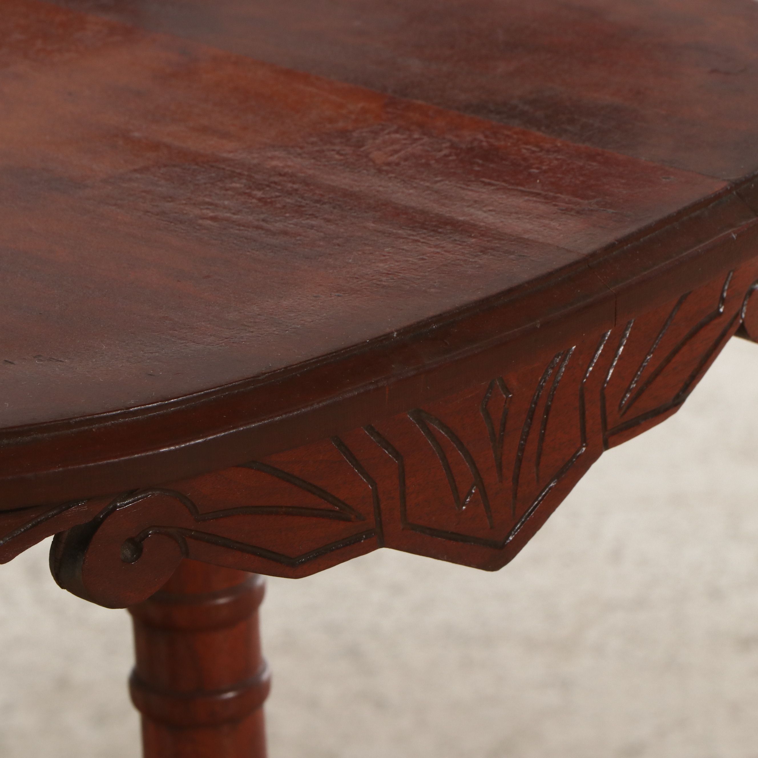 Victorian Eastlake Style Carved Wood Lamp Table, Late 19th/ Early 20th Century