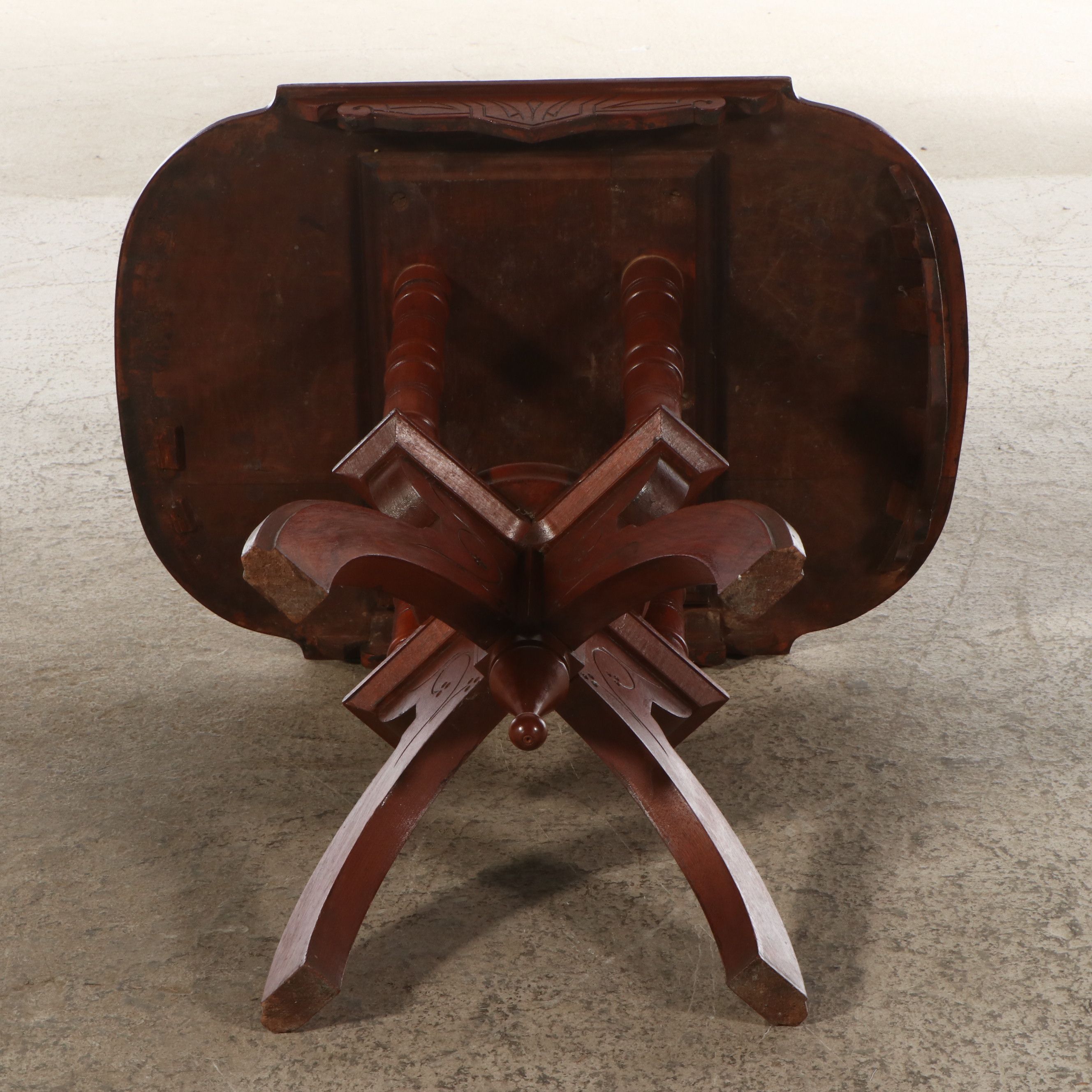 Victorian Eastlake Style Carved Wood Lamp Table, Late 19th/ Early 20th Century