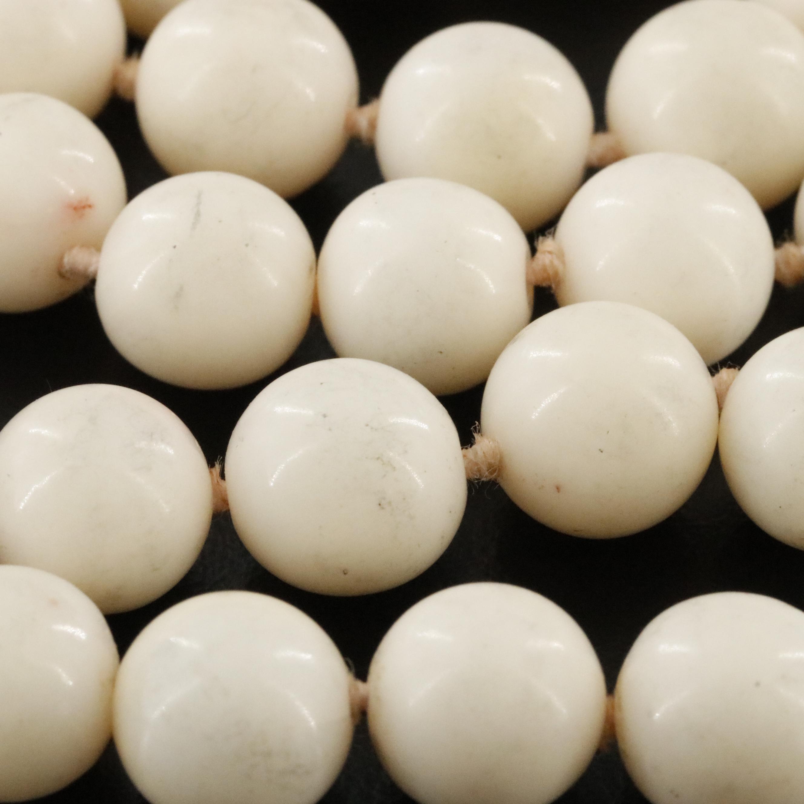 Coral Bead Necklace with 14K Clasp