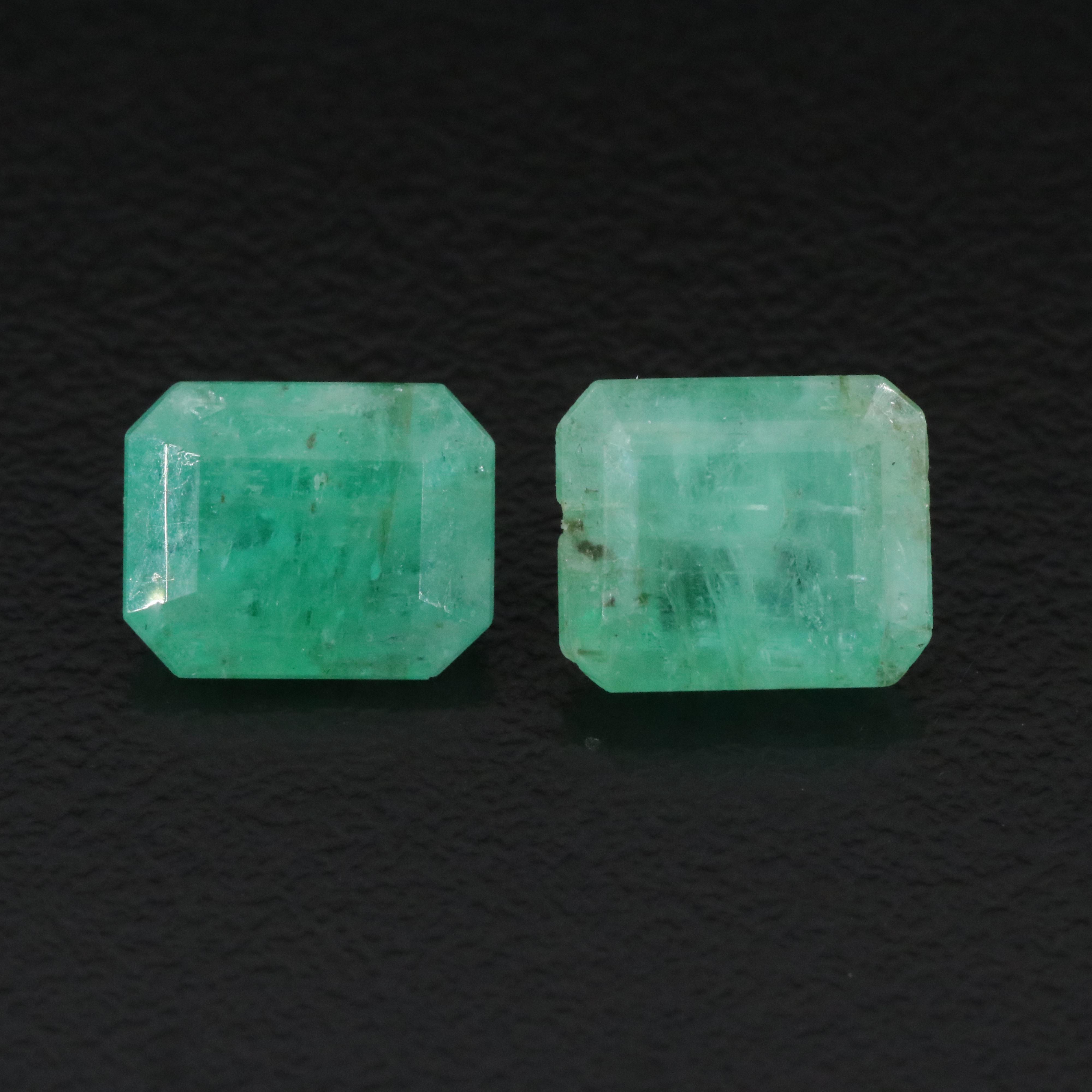Loose 5.28 CTW Emerald Pair