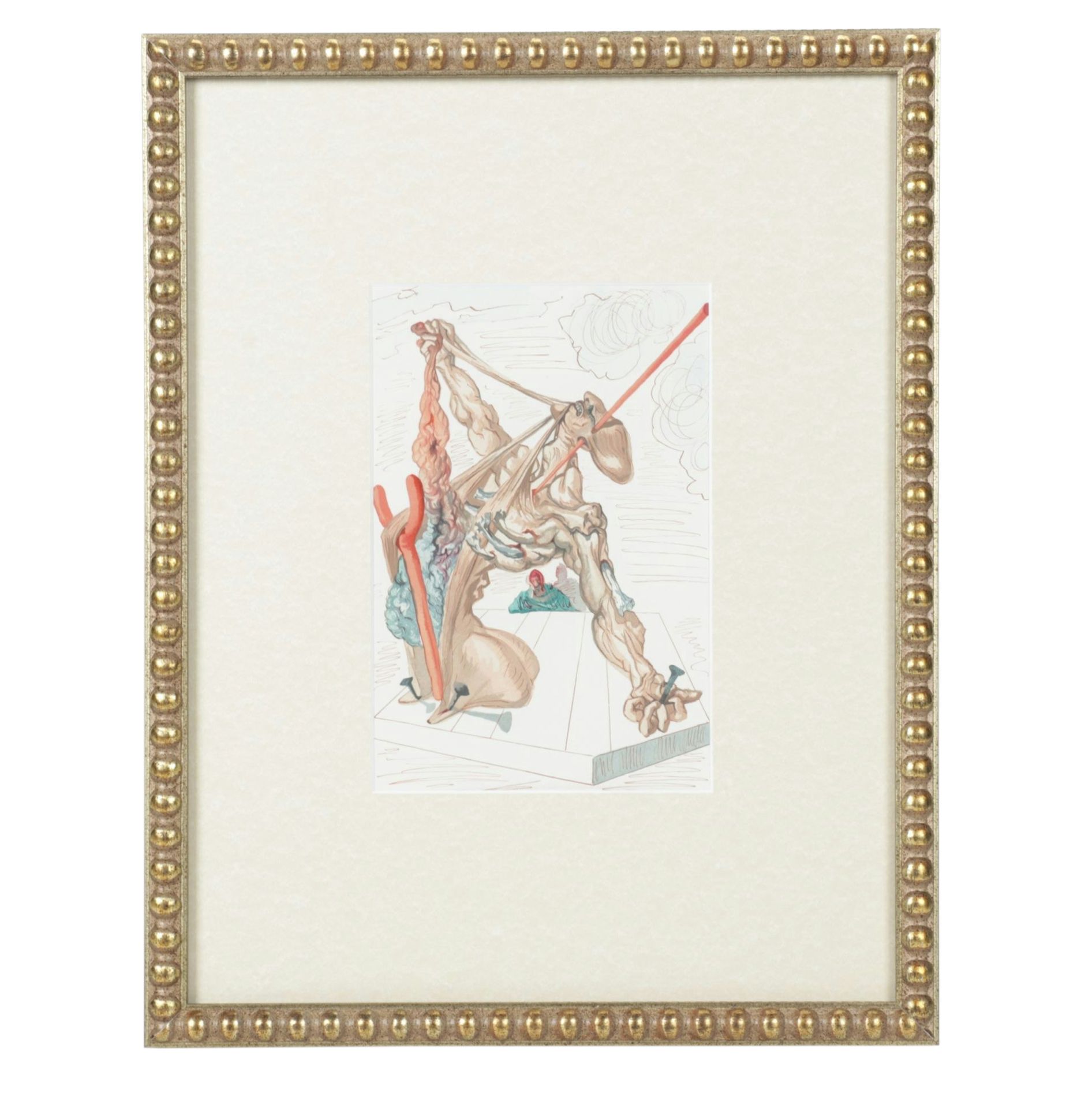 Salvador Dalí Wood Engraving "Les falsificateurs"