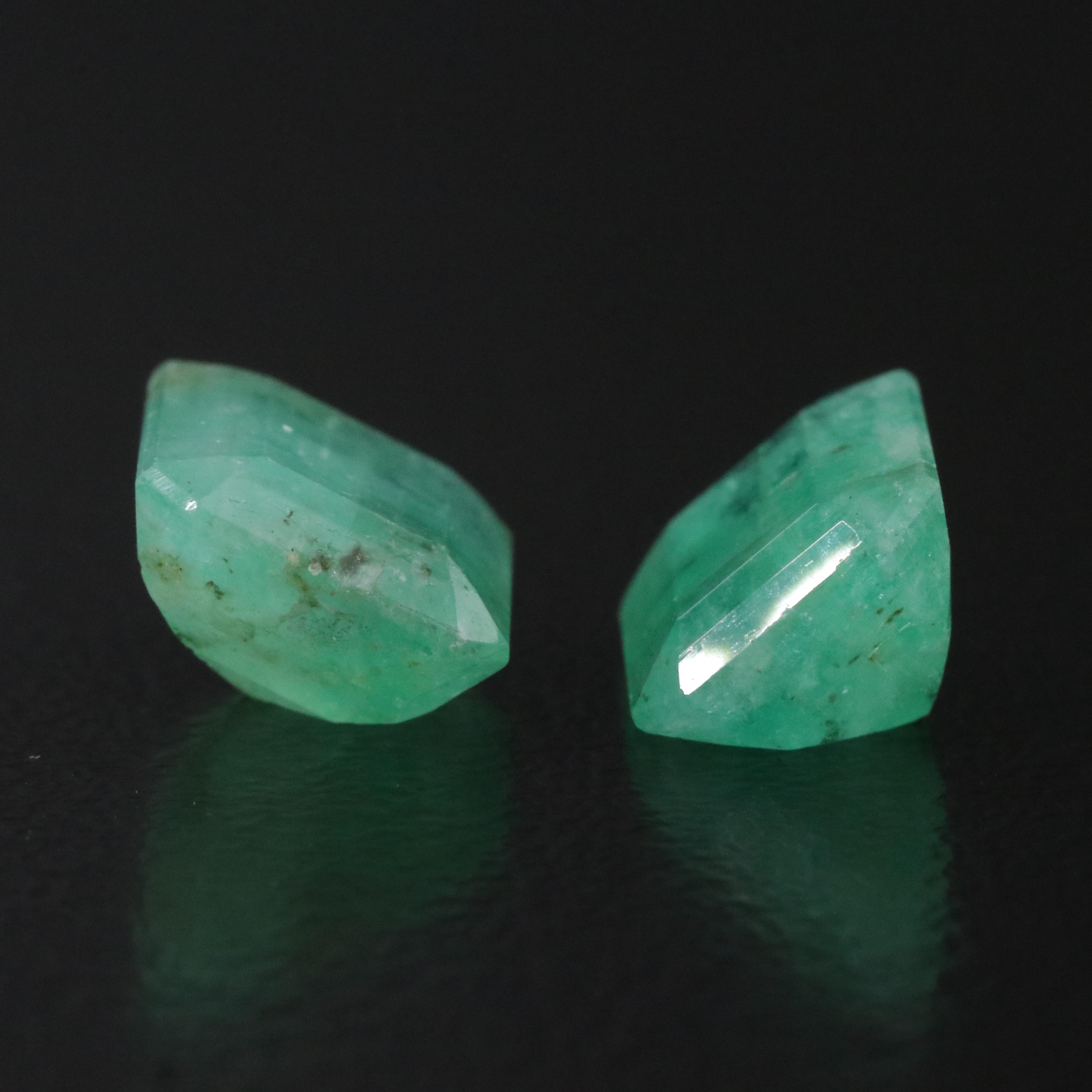 Loose 5.28 CTW Emerald Pair
