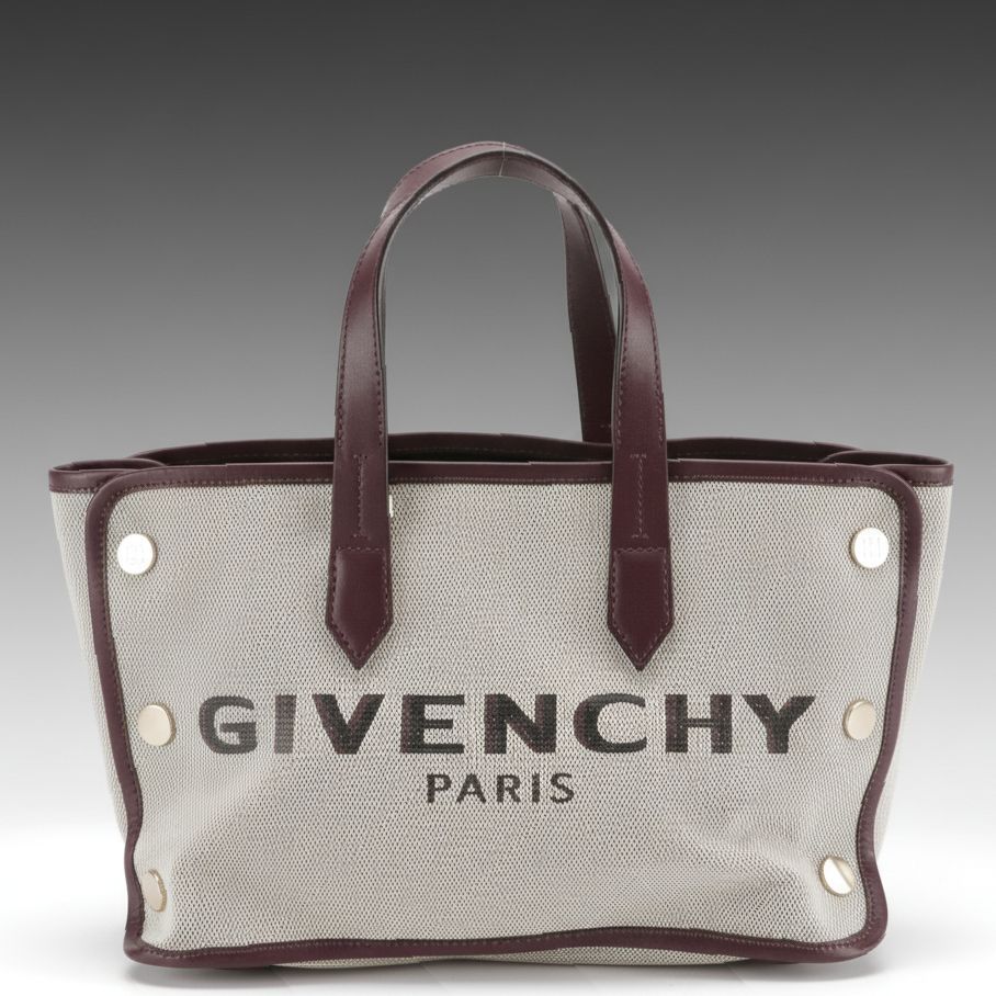Givenchy Toile Canvas and Leather Mini Bond Two-Way Shopper Tote Bag