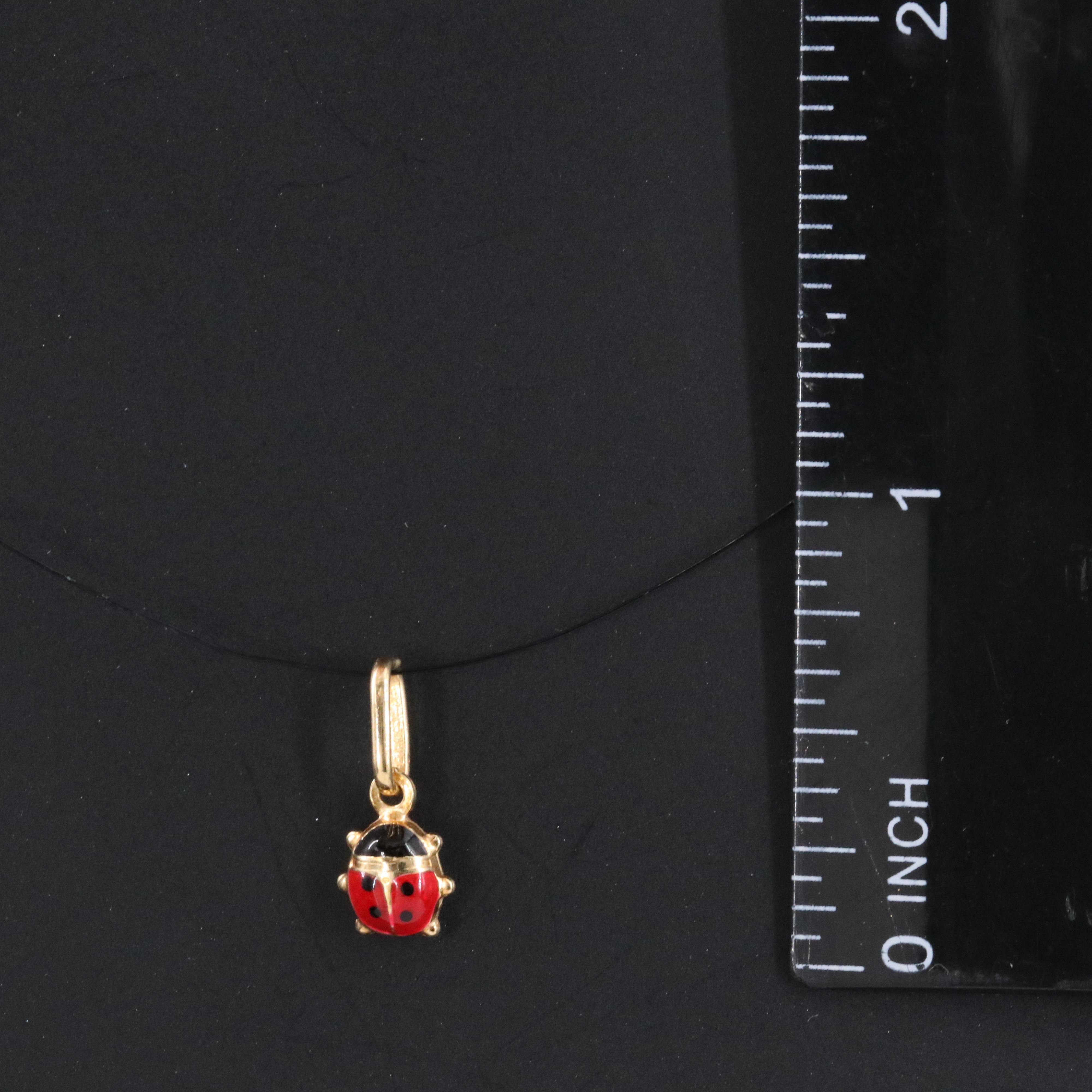 18K Enamel Ladybug Pendant