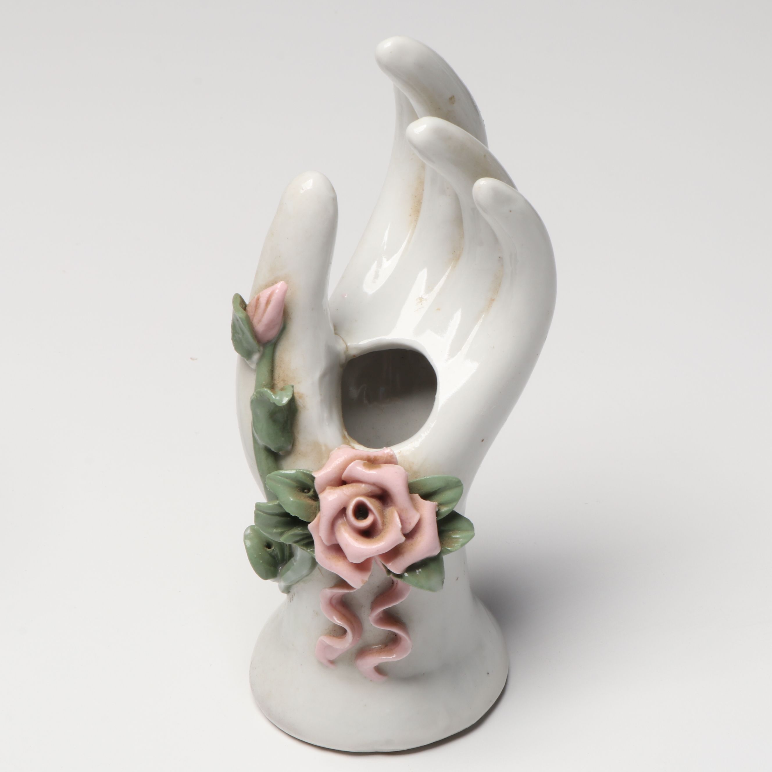 DeVilbiss Hand-Painted Perfume Bottle with Porcelain and Other Table Accessories