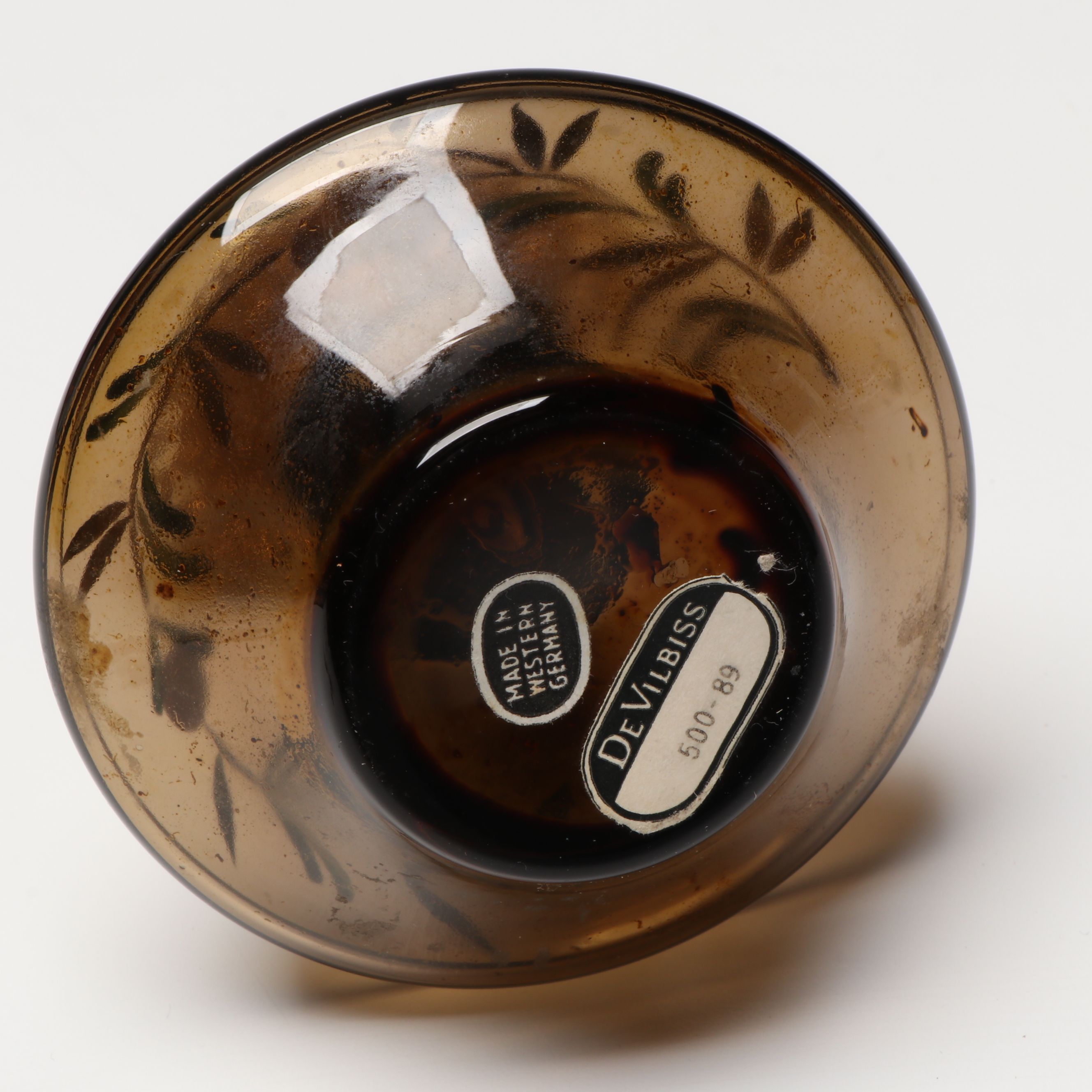 DeVilbiss Hand-Painted Perfume Bottle with Porcelain and Other Table Accessories