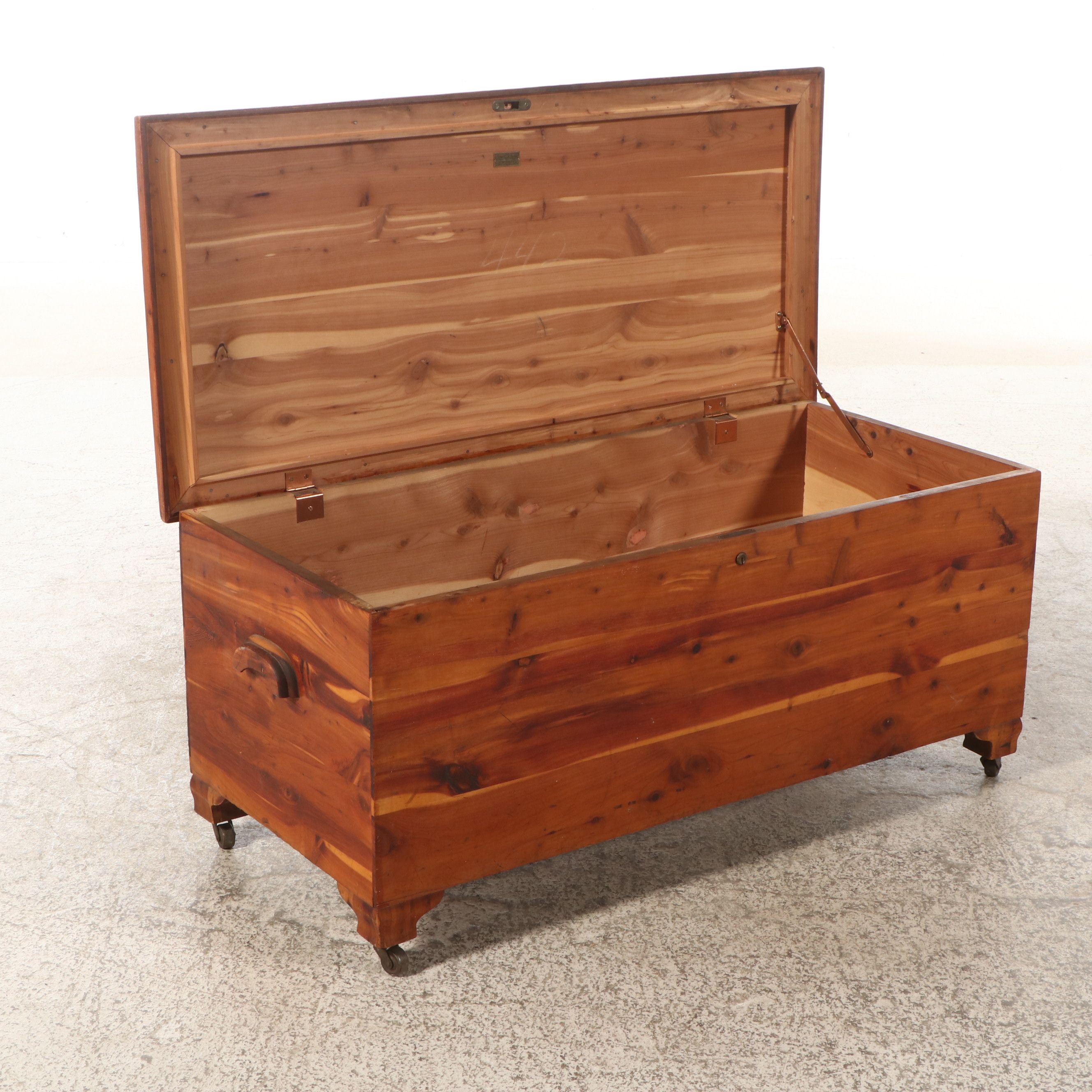 Acme Chest Art Deco Style Cedar Trunk on Wheels