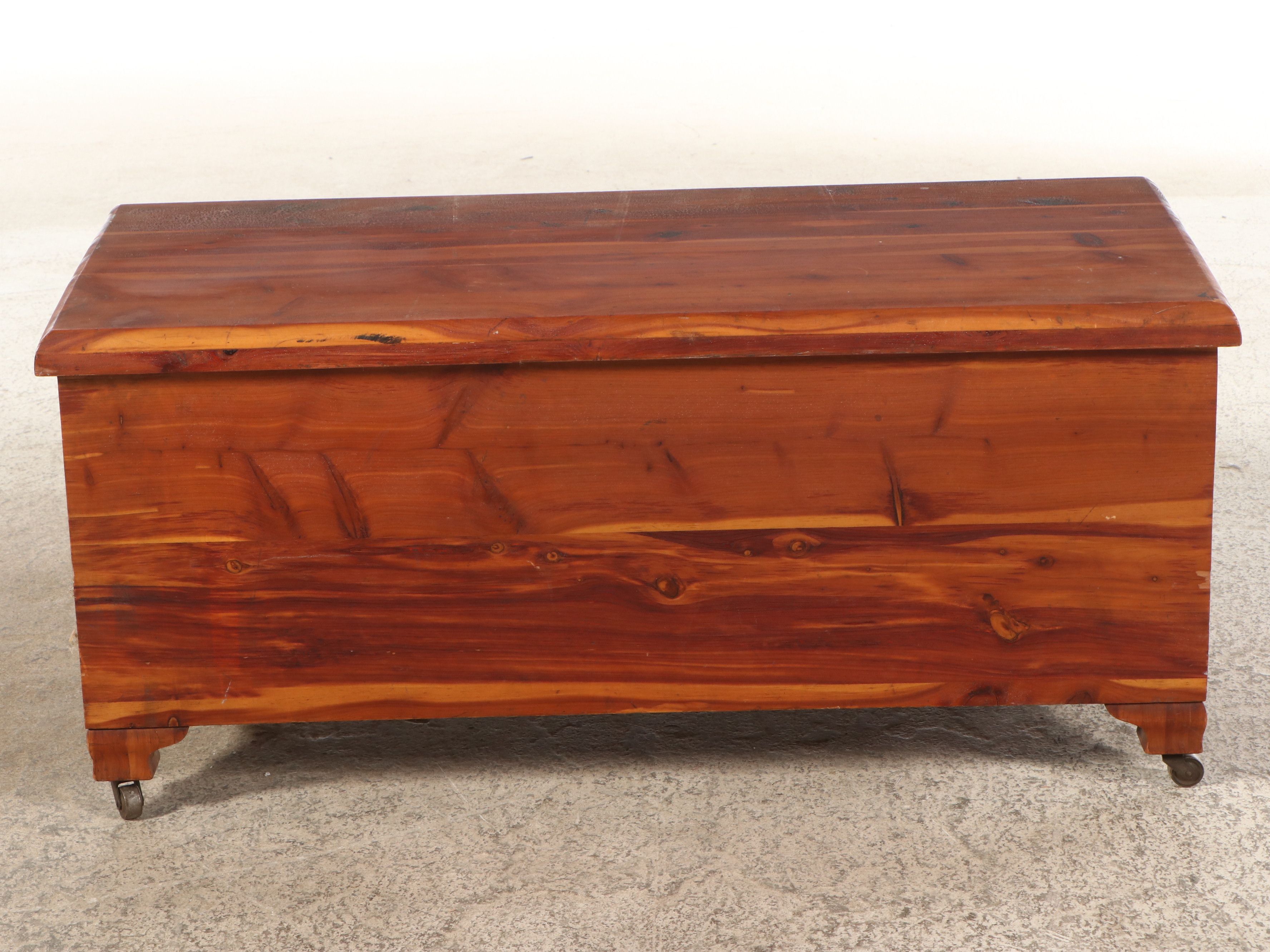 Acme Chest Art Deco Style Cedar Trunk on Wheels
